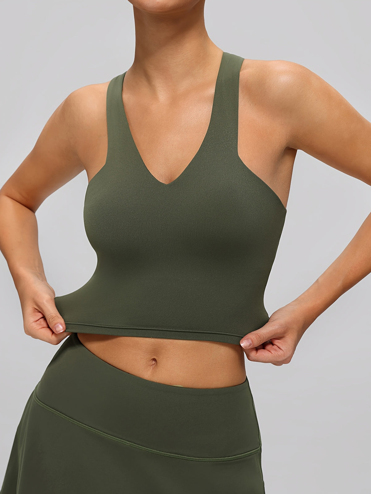 Camisole Sports Tank - Olive
