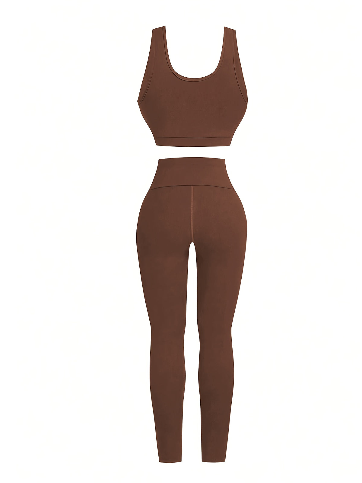 New York Hoodie, Bra & Leggings 3 Piece Set - Beige & Brown
