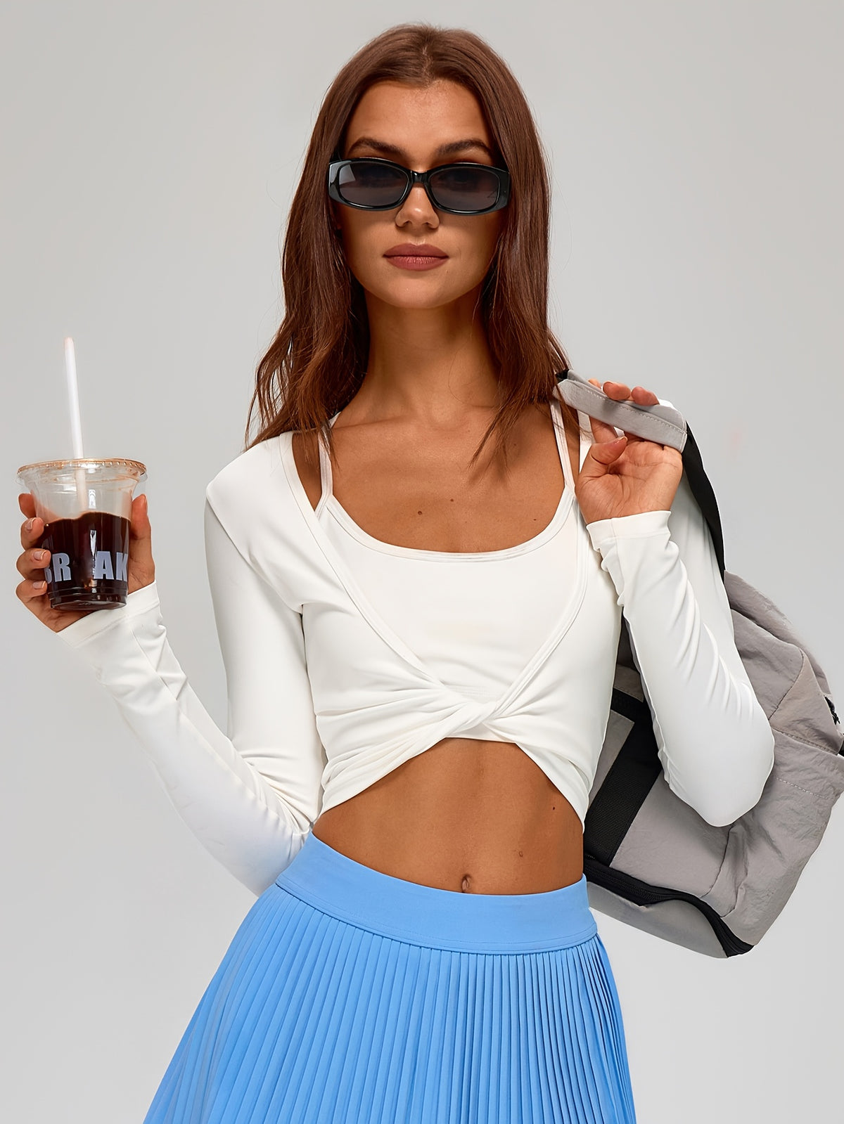 Knotted Long Sleeve Sports Top