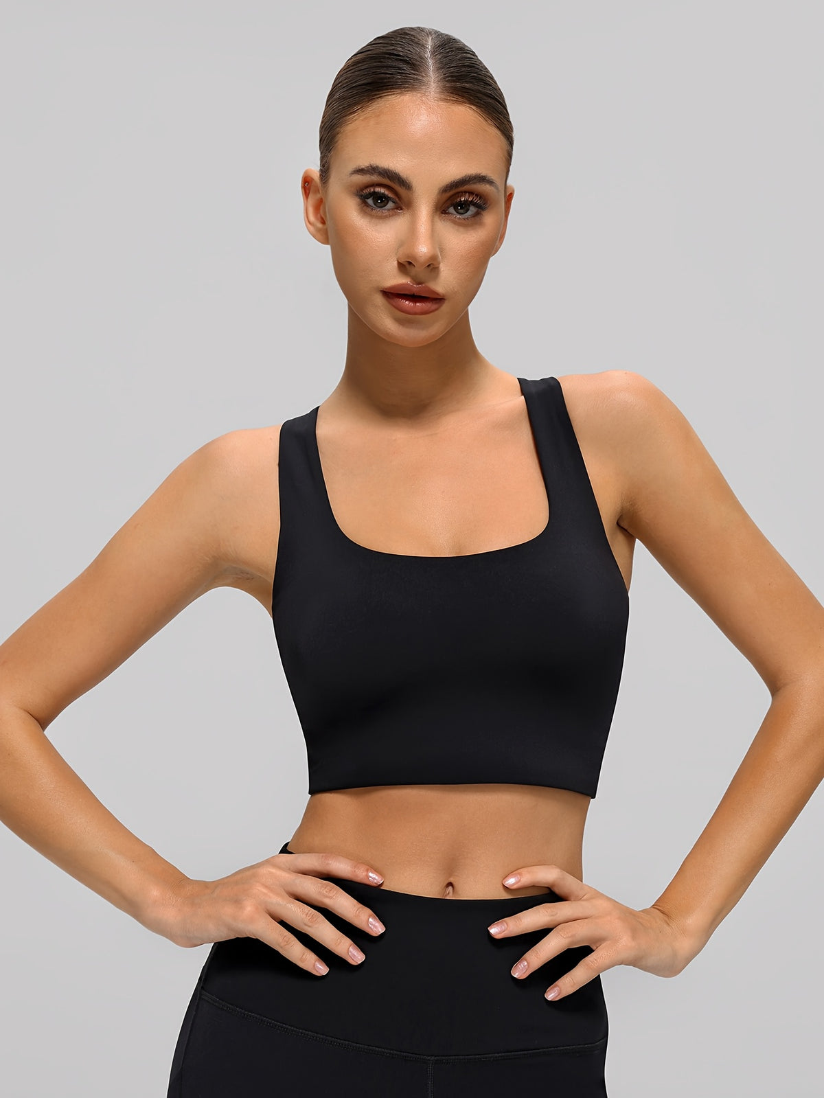 Sports Bra Base Layer Vest - Black