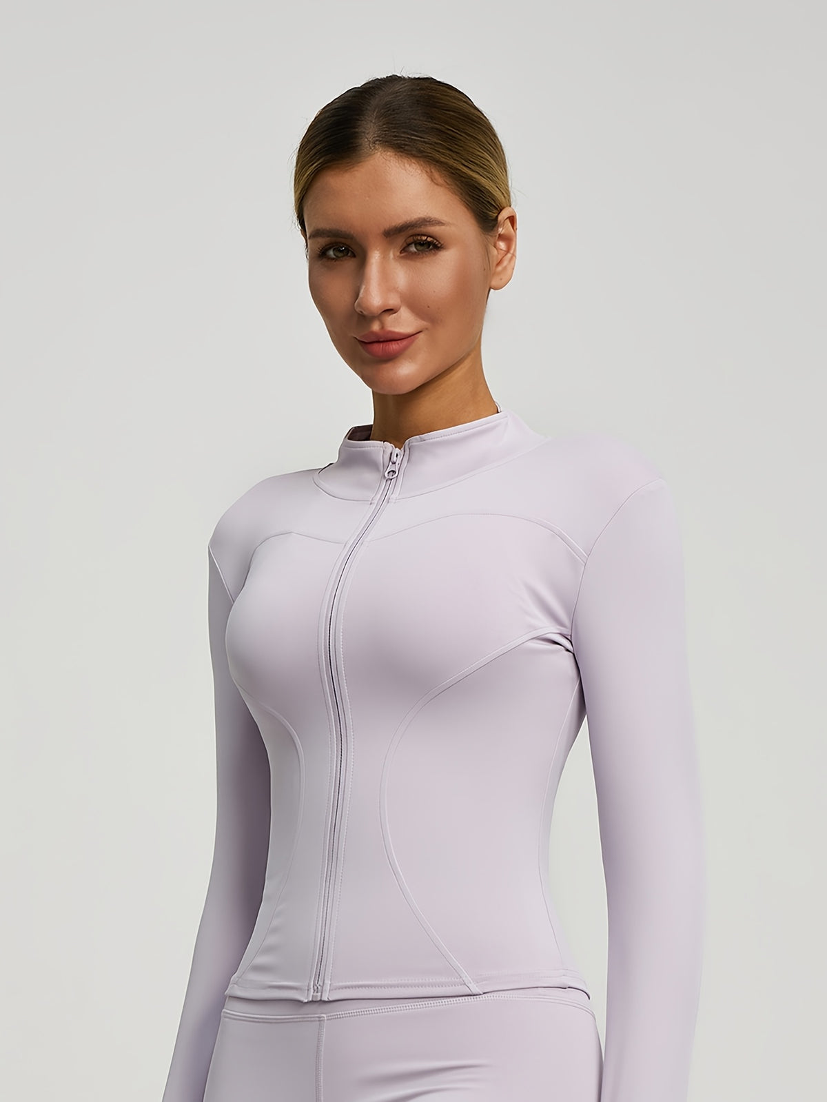Contour Thumbhole Zip Jacket - Lavender