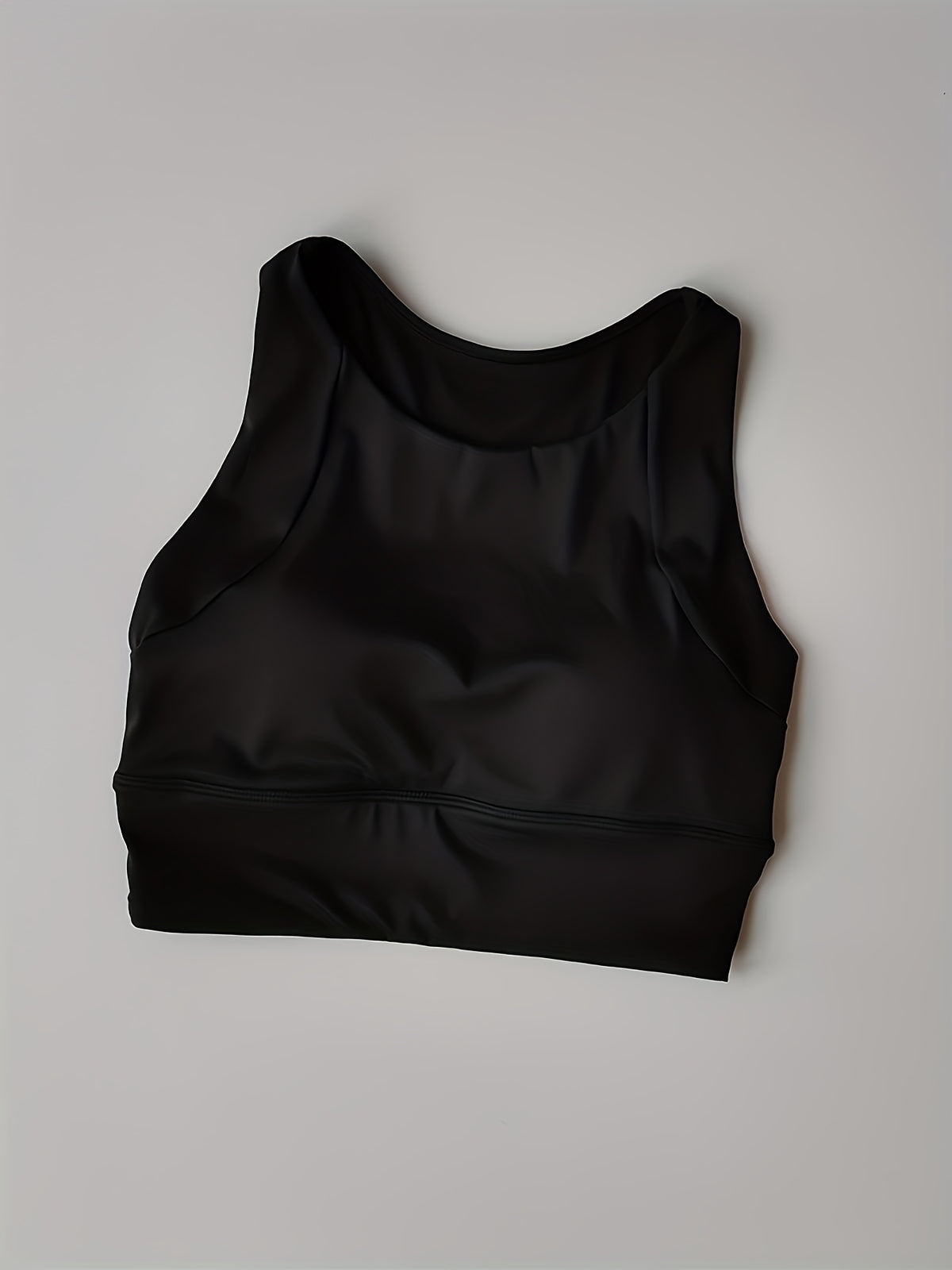 Seamless Yoga Bra Vest Top - Black