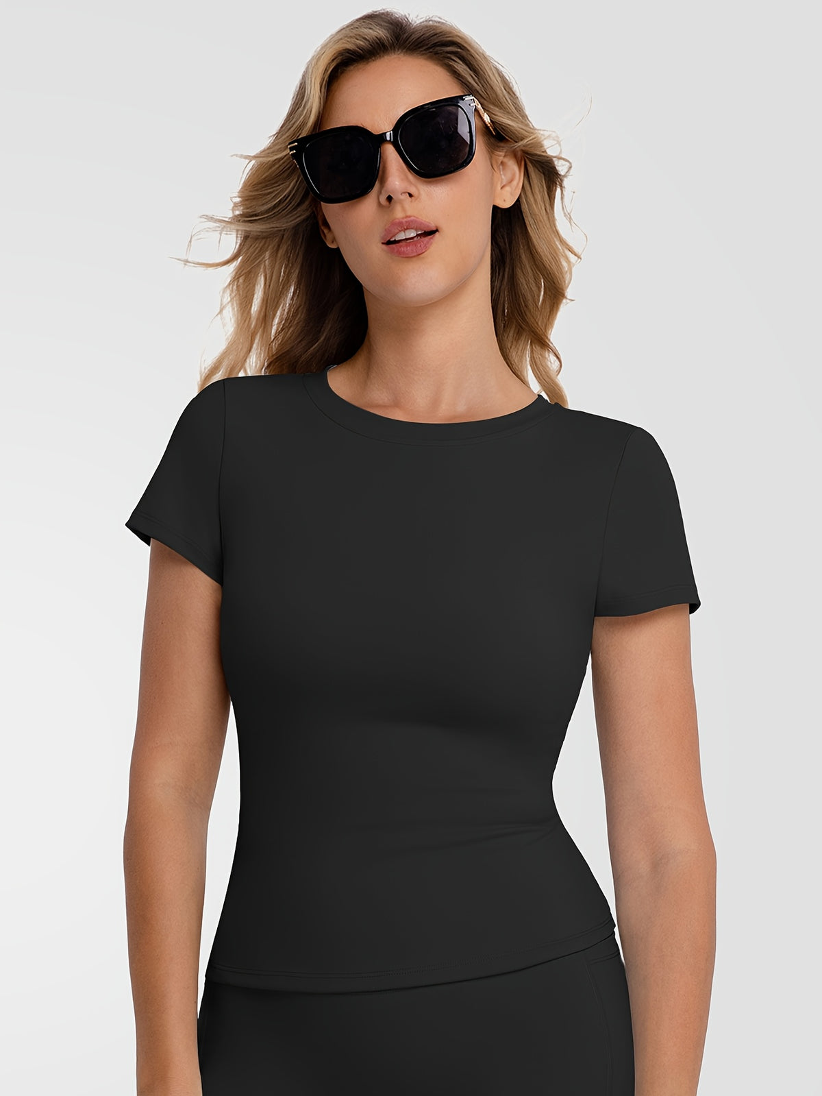 Soft Stretch Fitted Tee - Black