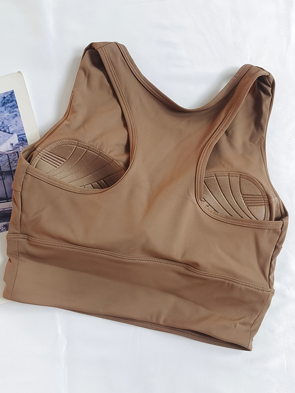 Seamless Yoga Bra Vest Top - Rust