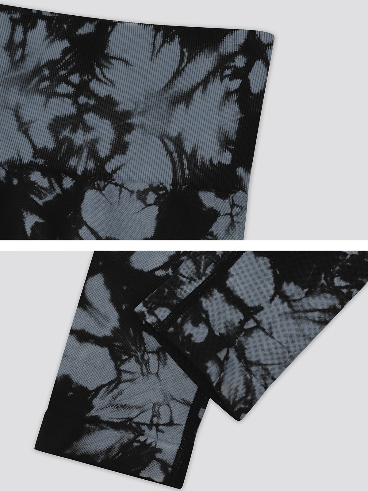 Tie Dye Seamless Leggings - Grey Tie Dye
