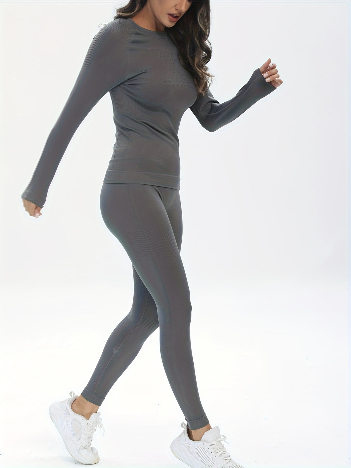 Winter Ski Thermal Base Layer Set - Dark Gray