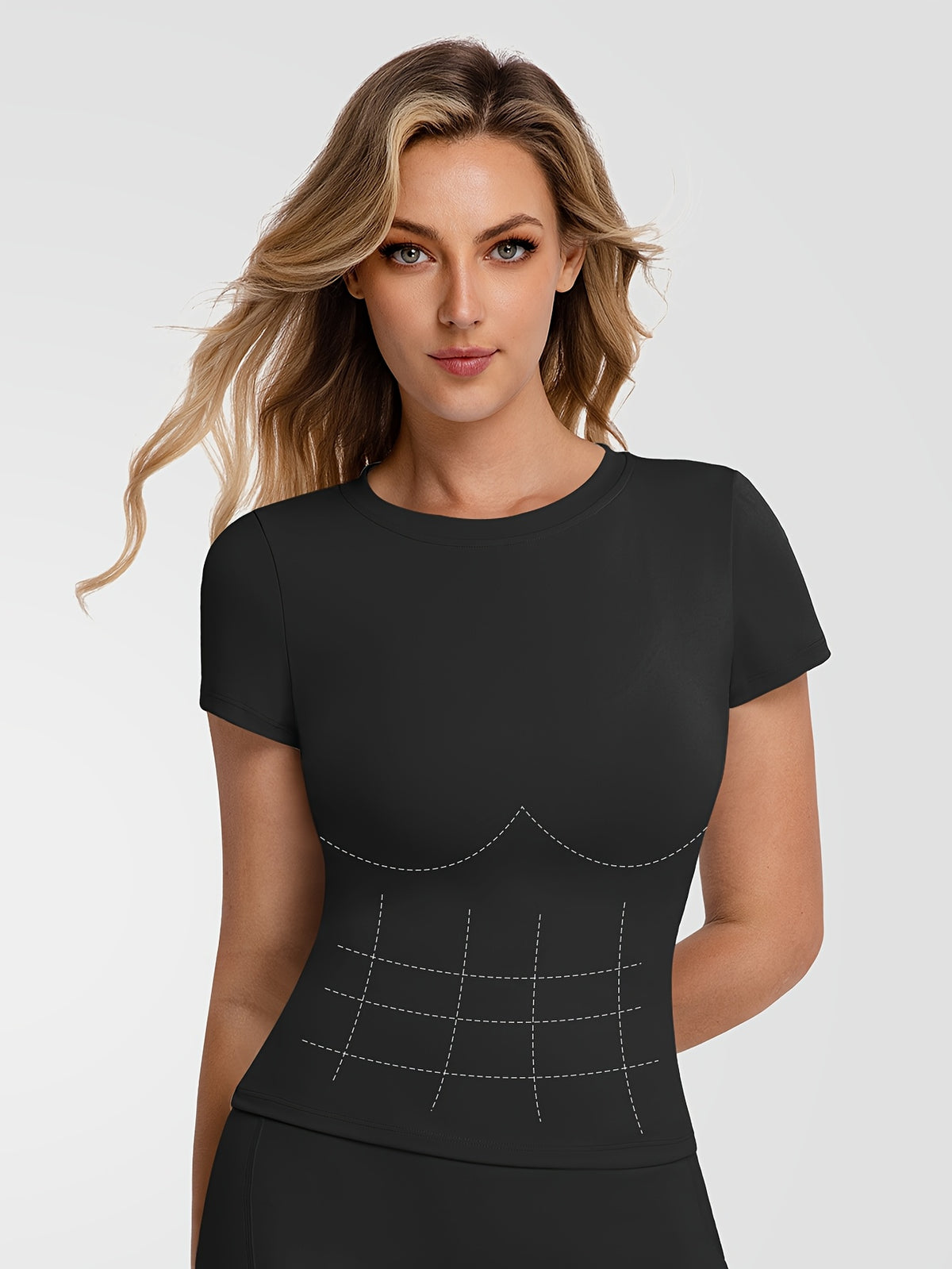 Soft Stretch Fitted Tee - Black