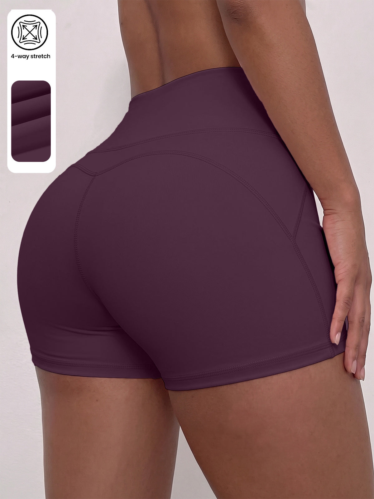 Quick Dry Lifting Tight Workout Shorts - Purple