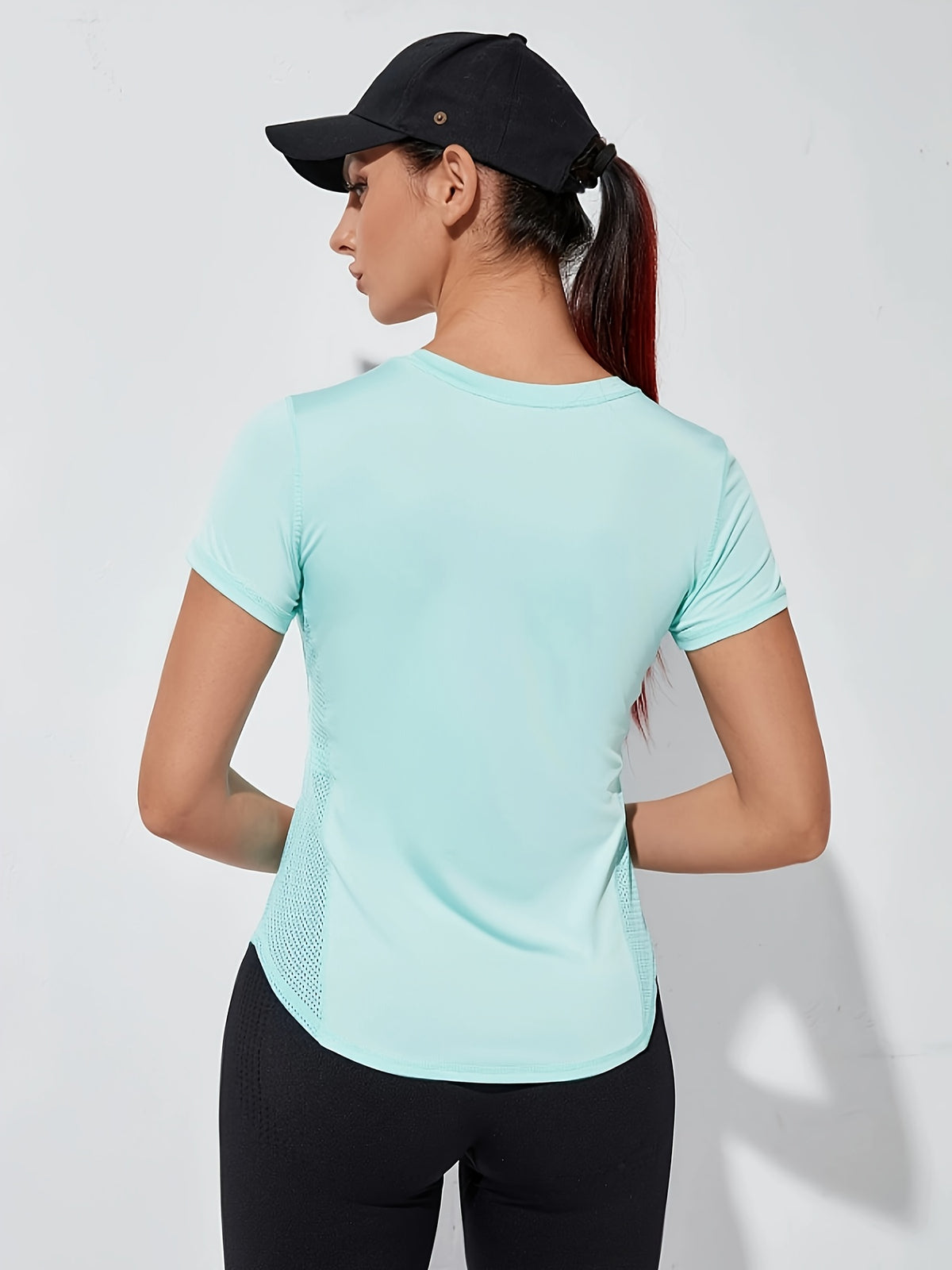 Quick Dry Running Tee - Light Cyan