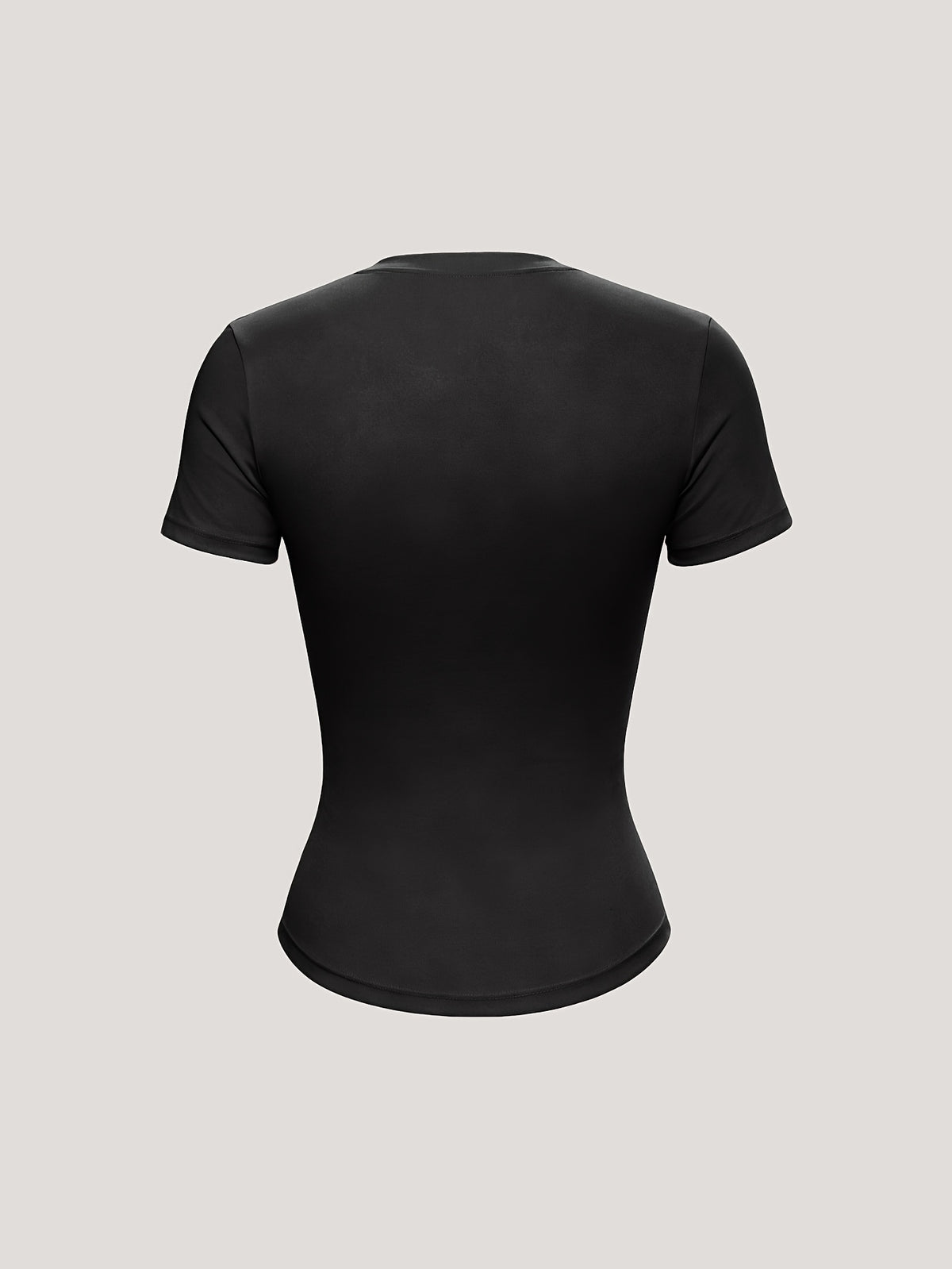 Breathable Slim Fit Sports Tee - Black
