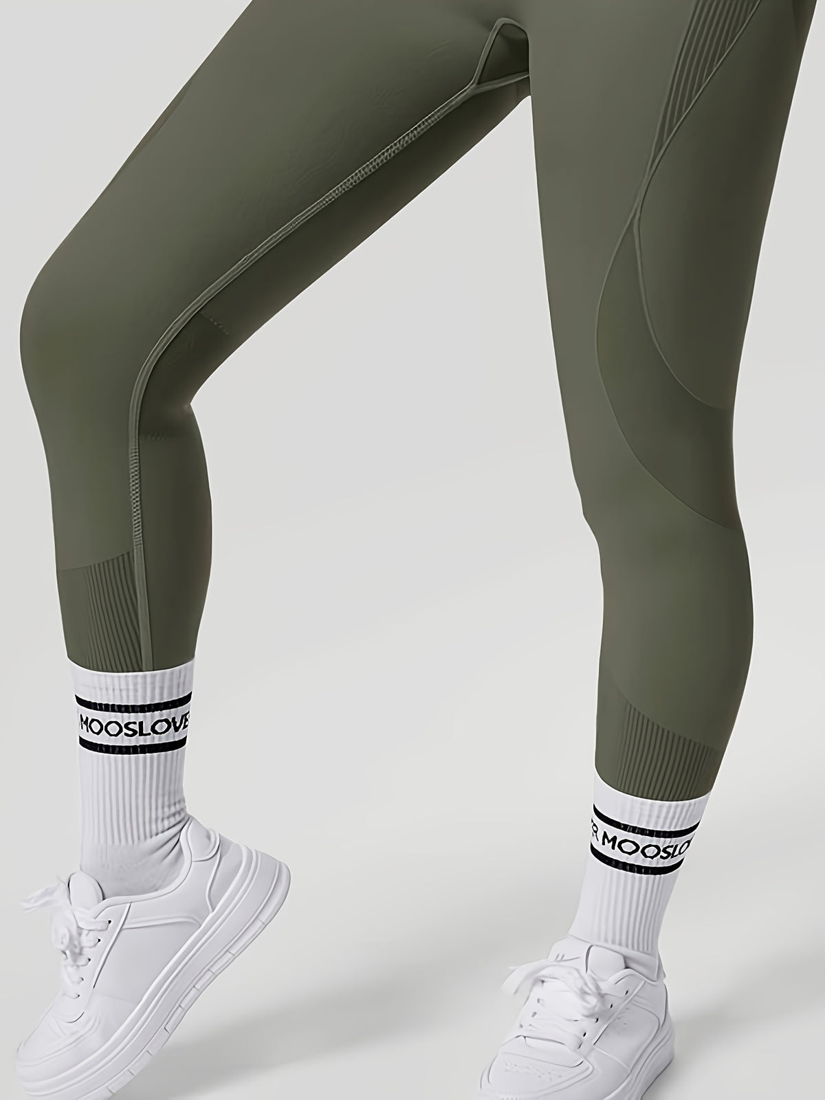 Seamless Butt Lifting Tummy Control Leggings - Fern Green