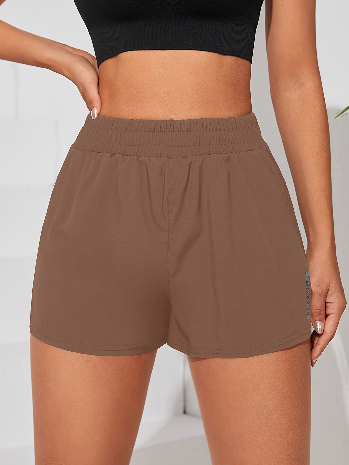 Casual Sporty Shorts - Coffee