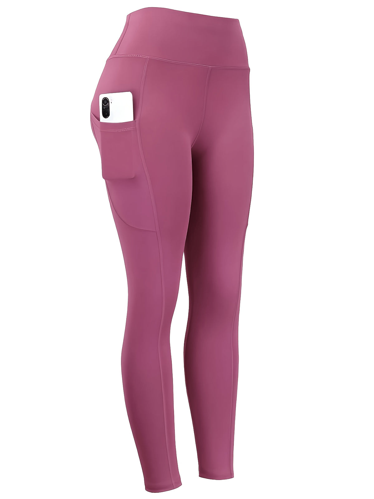 High Waist Pocket Leggings - Dusty Pink
