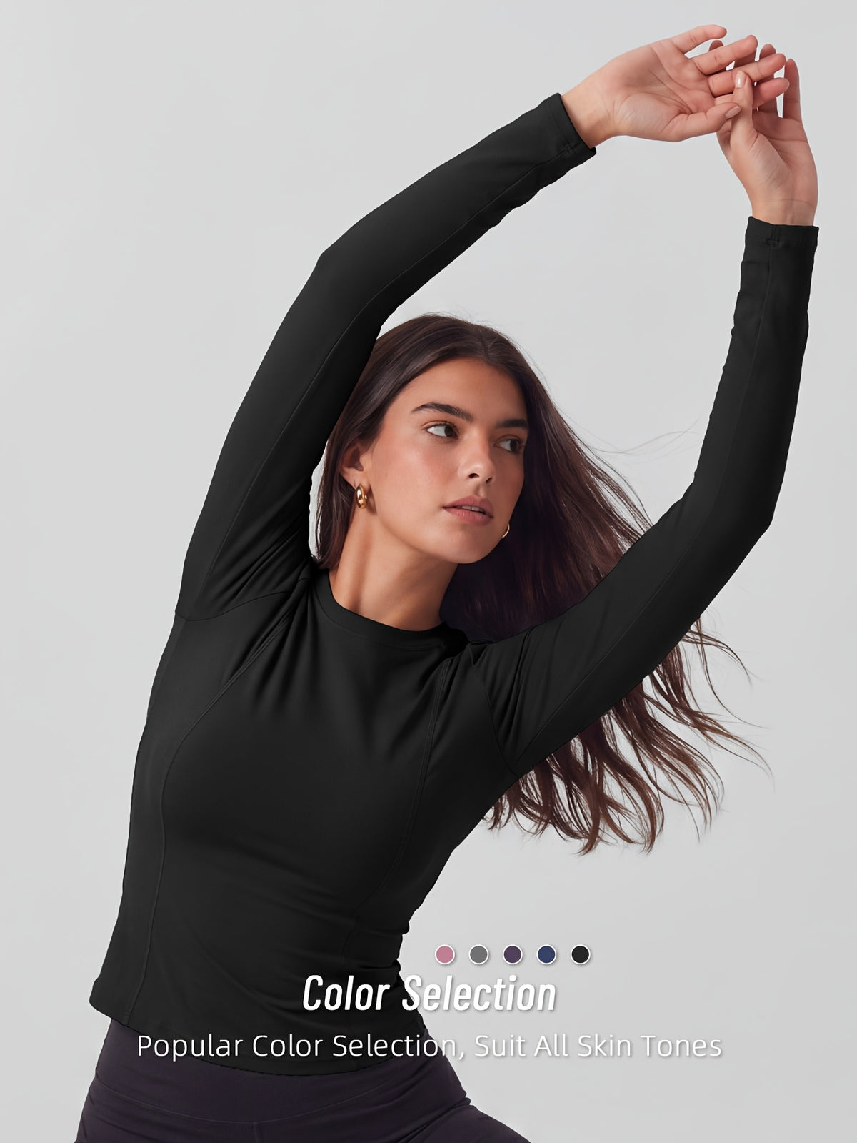 Full Length Compression Long Sleeve Top - Black