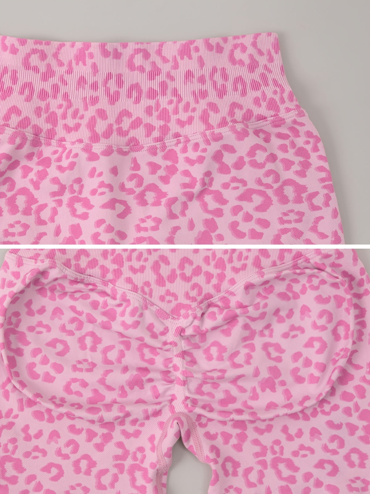 Leopard Tee & Biker Shorts Set - Pink