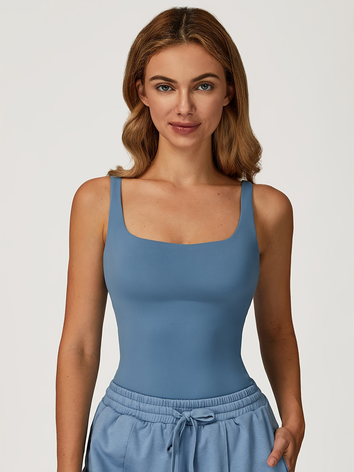 Padded Sports Cami - Peacock Blue