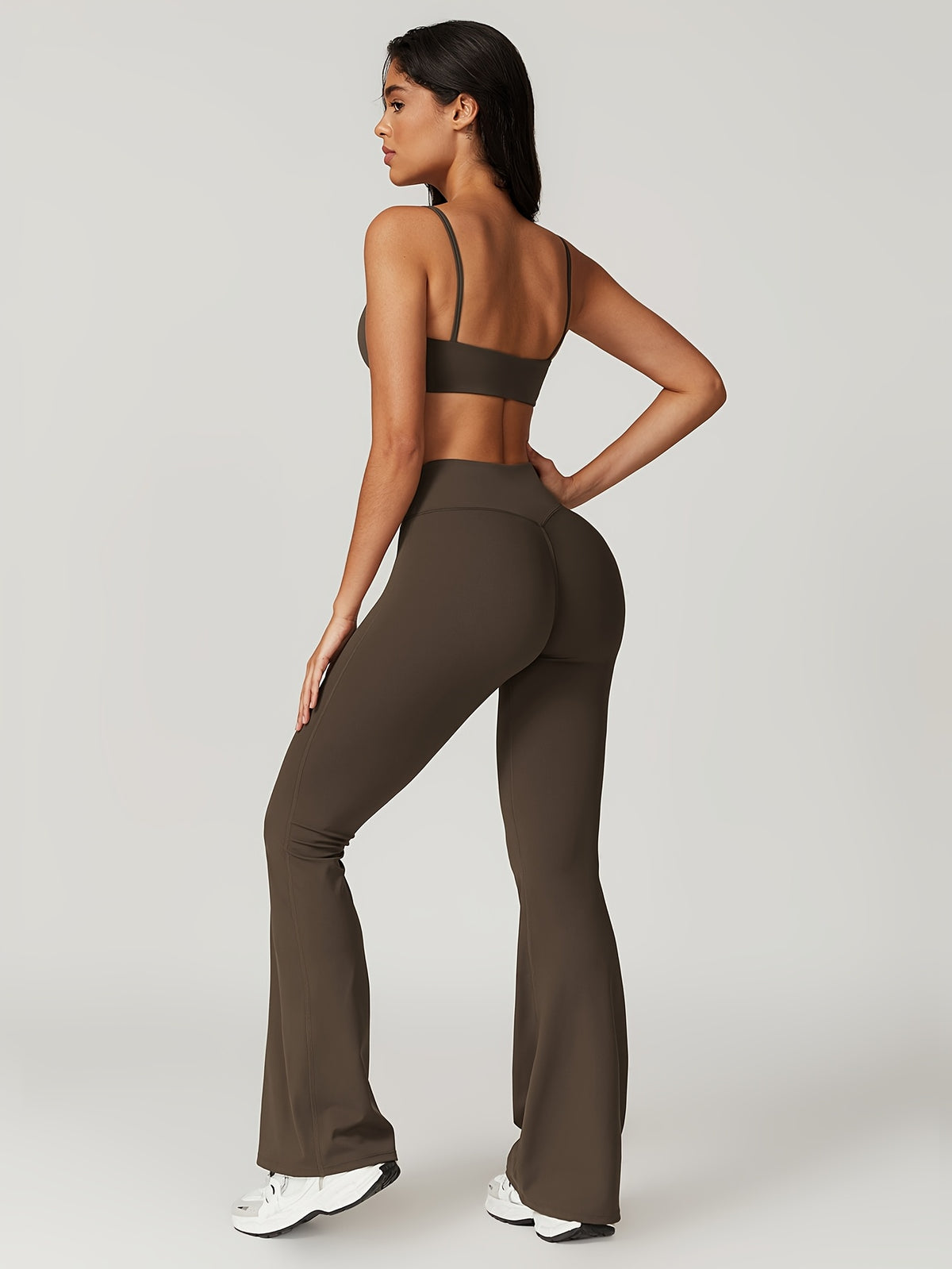 Cropped Cami & Pants Set - Coffee