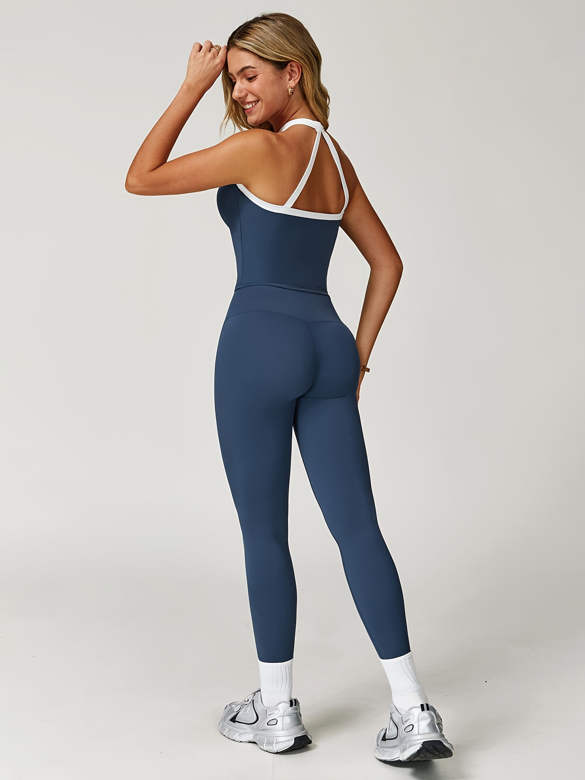 Tank & Fitted Pants Set - Navy