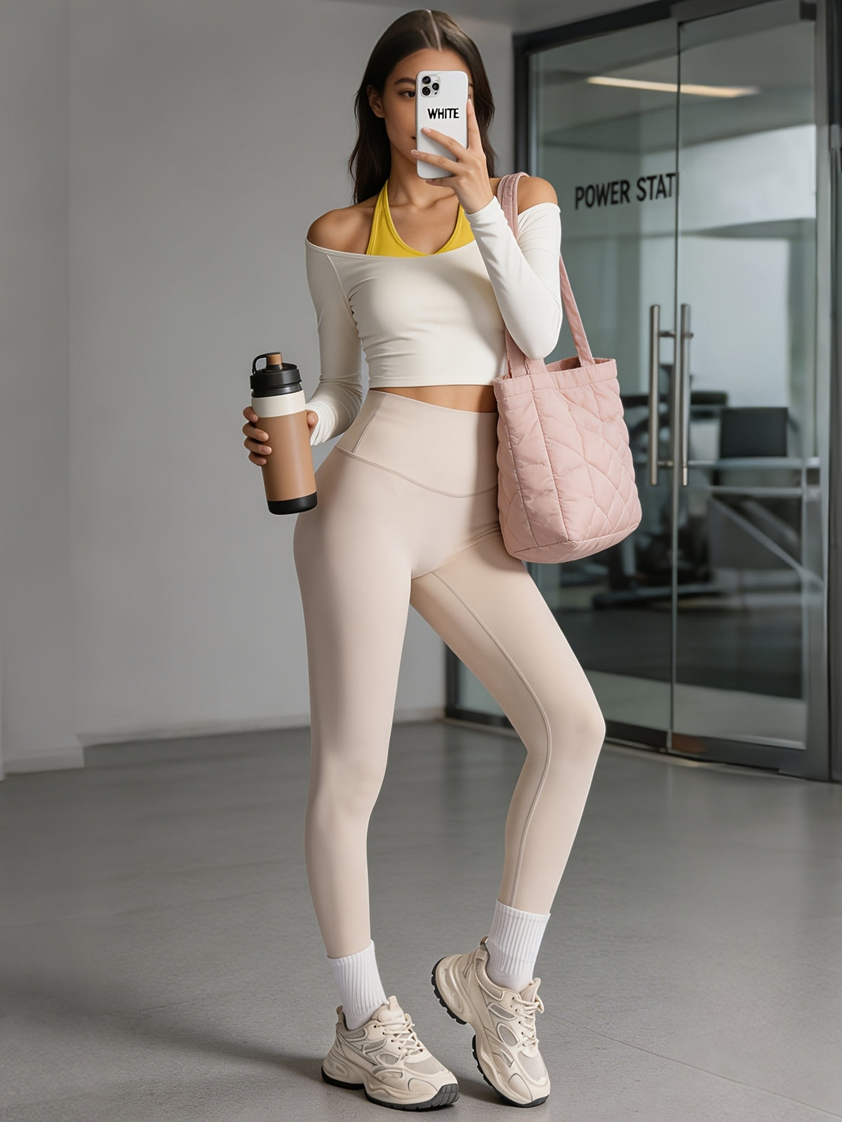 Buttery Soft High Waist Leggings - Beige
