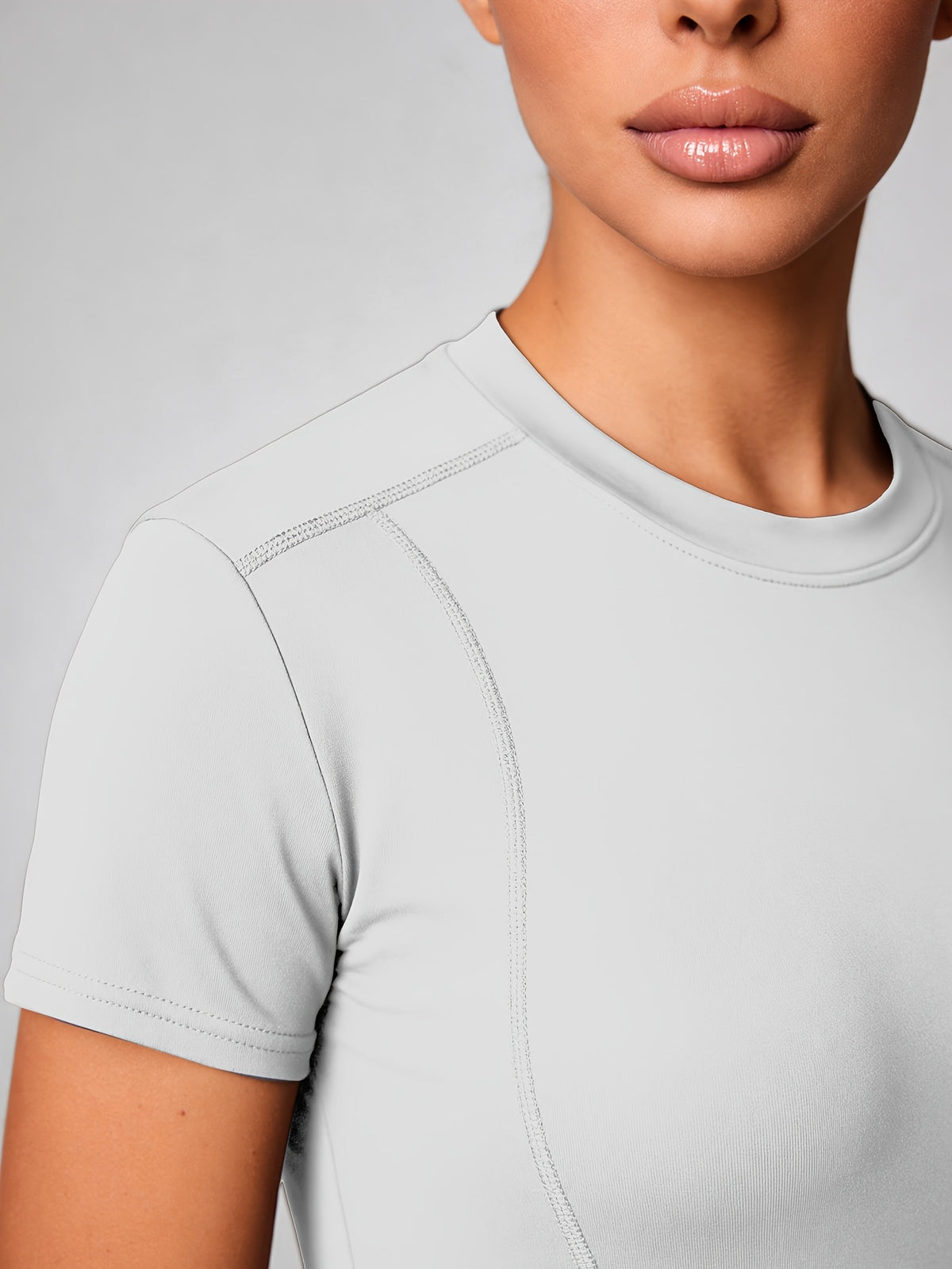 4 Pack Round Neck Slim Fit Tees - White