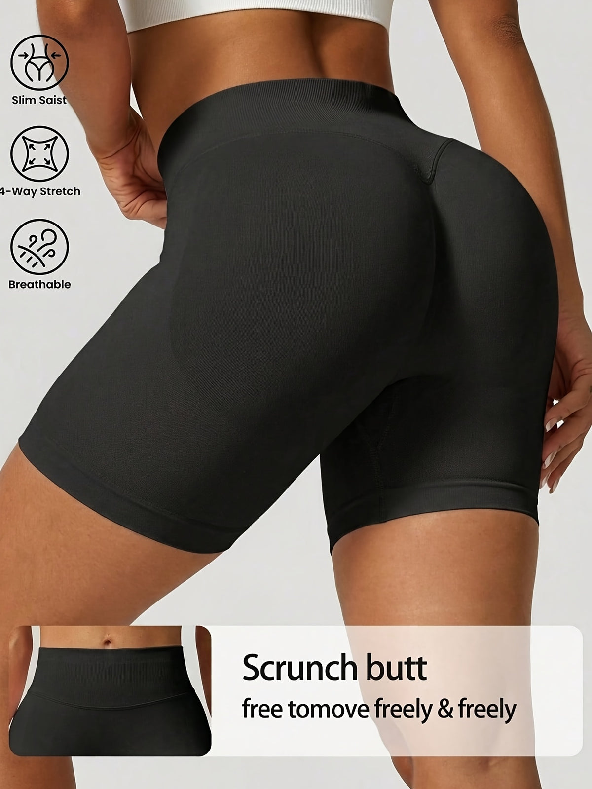 Scrunch Butt Sculpt Shorts - Black
