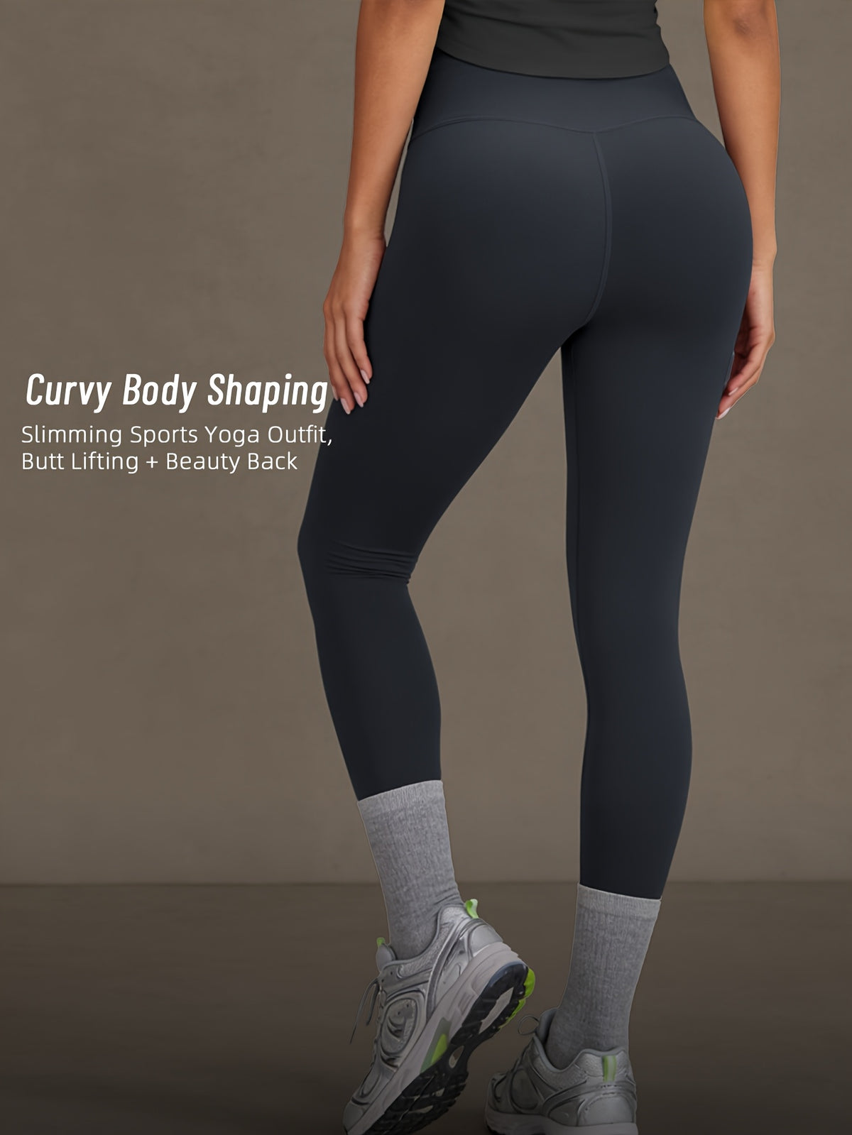Mesh Cutout Tee & High Waist Leggings Set - Black & Dark Grey