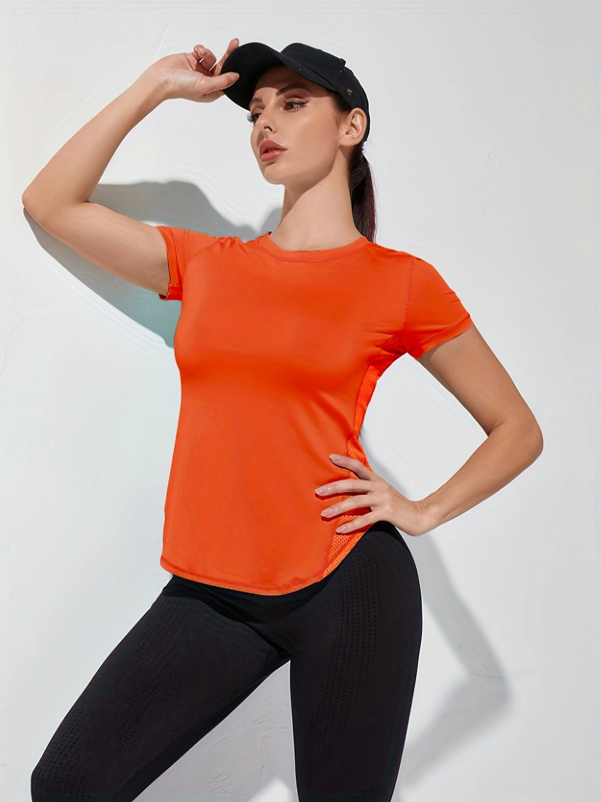 Quick Dry Running Tee - Orange Red