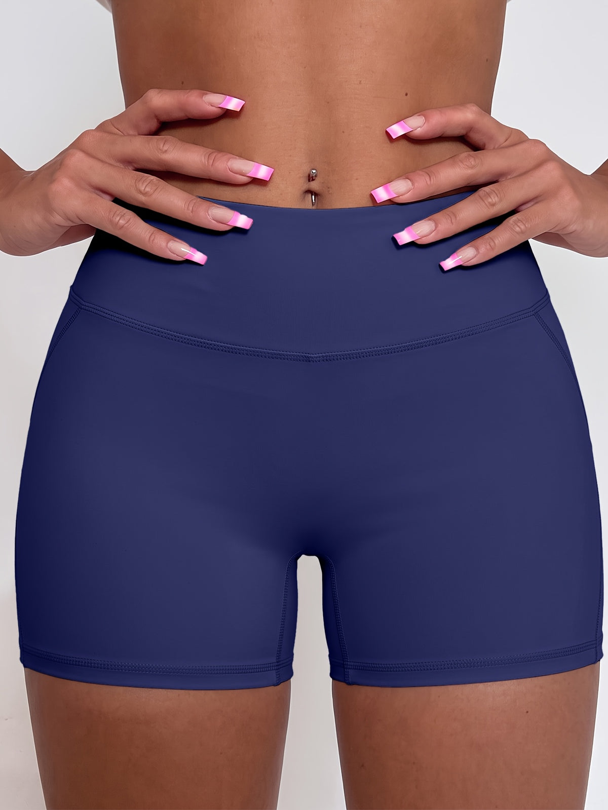 Quick Dry Lifting Tight Workout Shorts - Navy