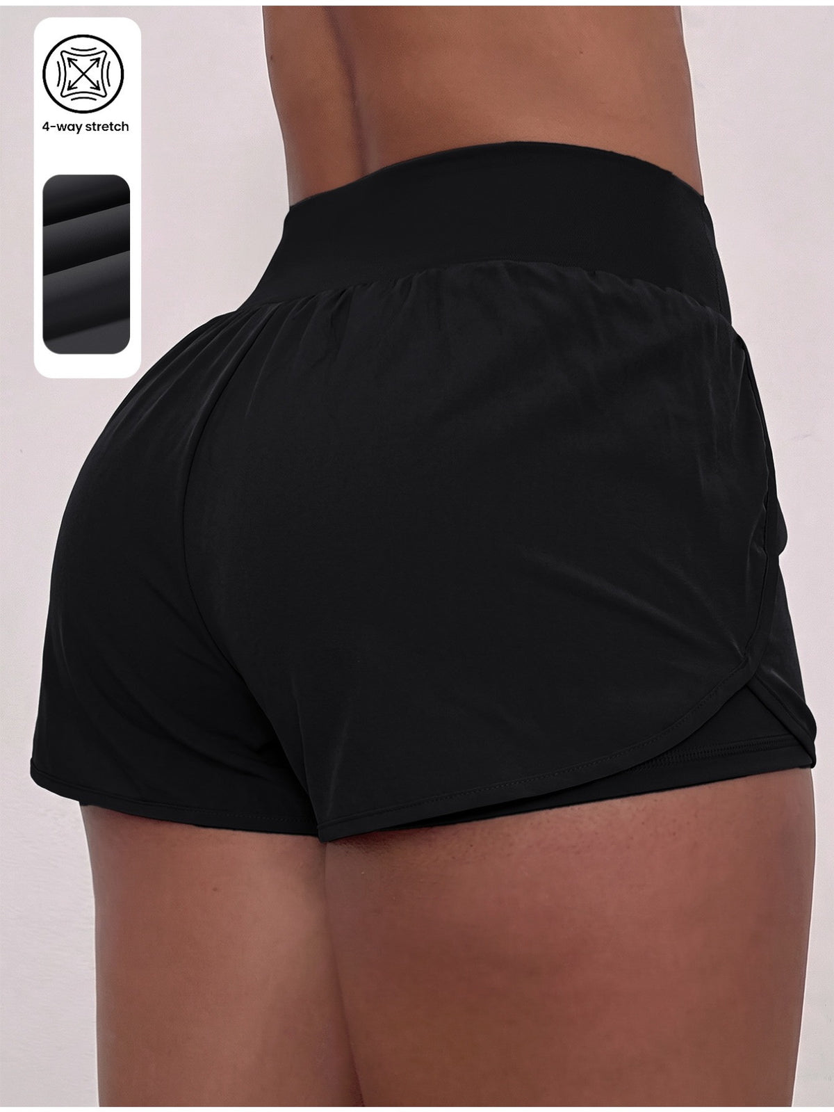 Pocket 2-in-1 Anti-Peek Sport Skort - Black