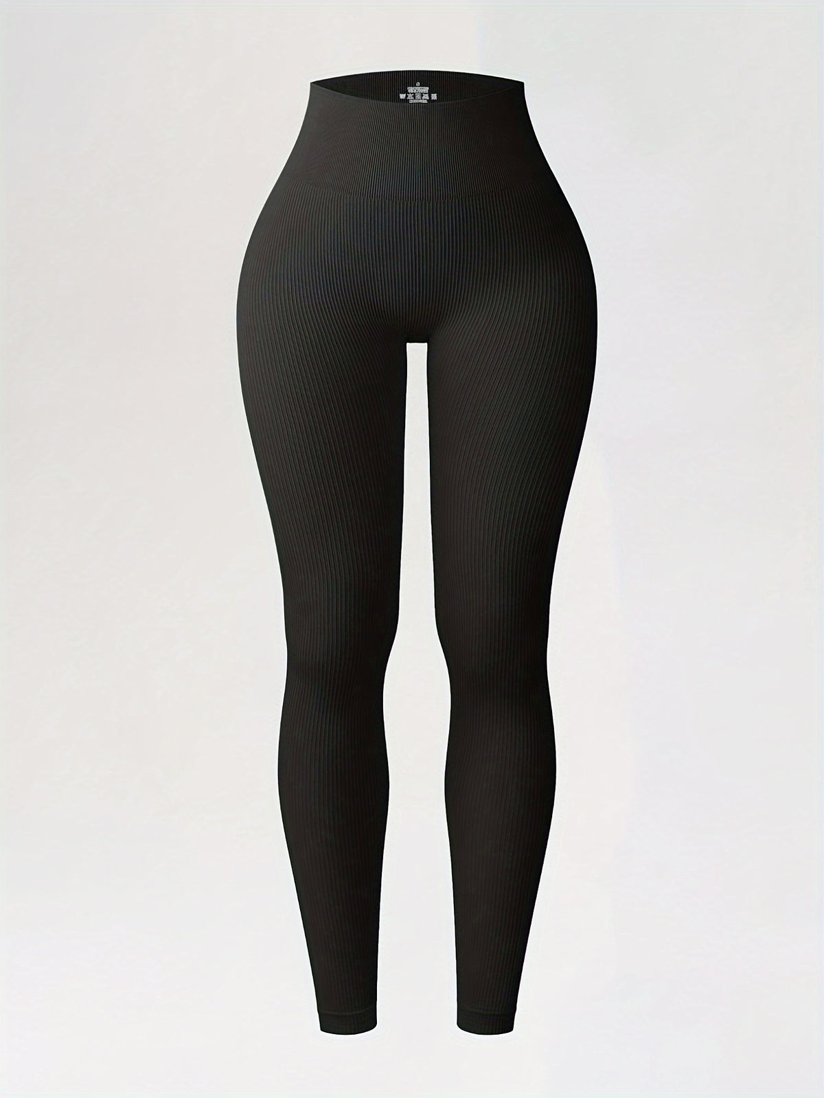 3 Pack Ribbed Seamless Butt Lift Leggings - Black, Coffee & Beige