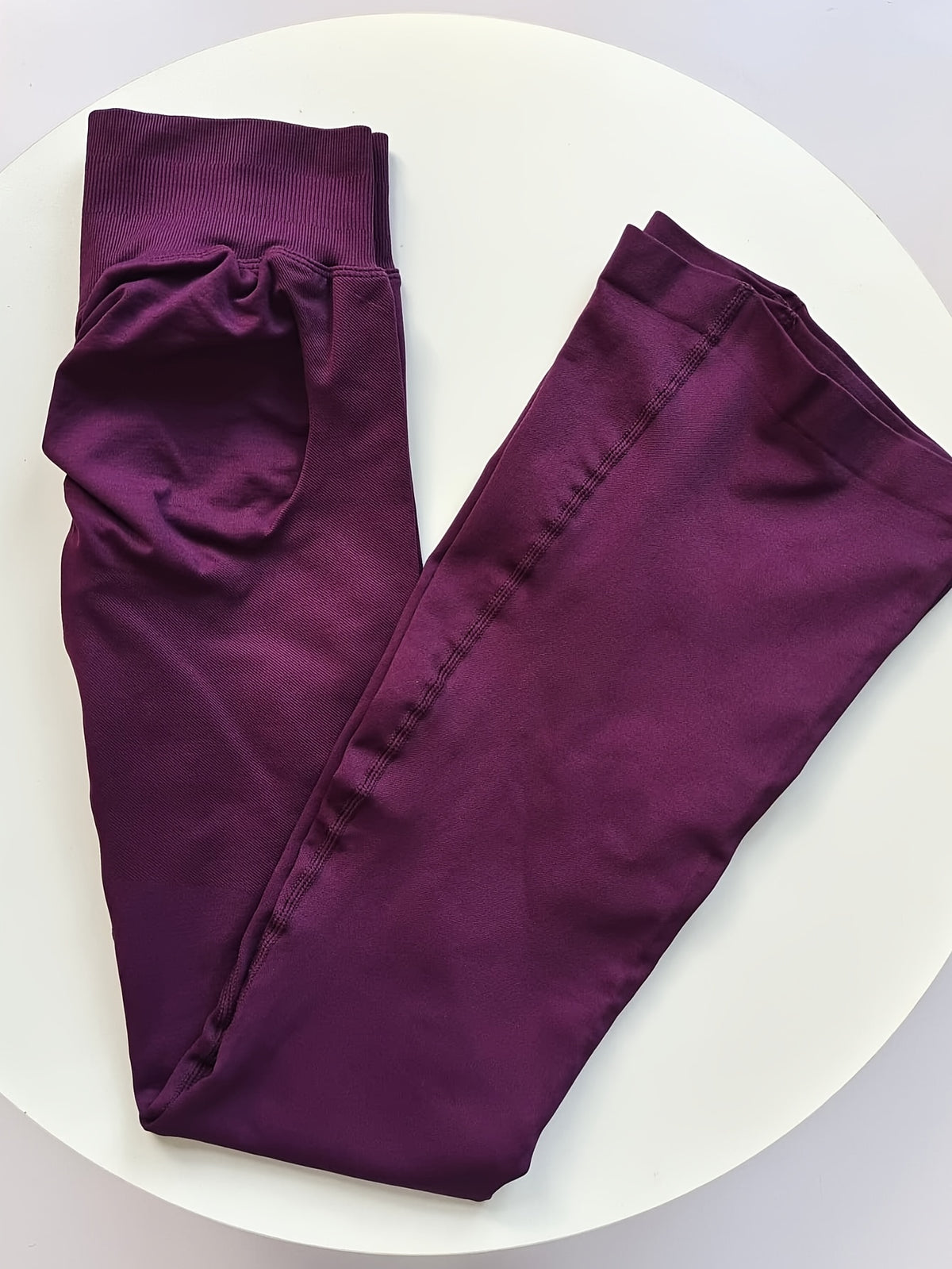 Peach Shaping Micro Flare Yoga Pants - Deep Purple