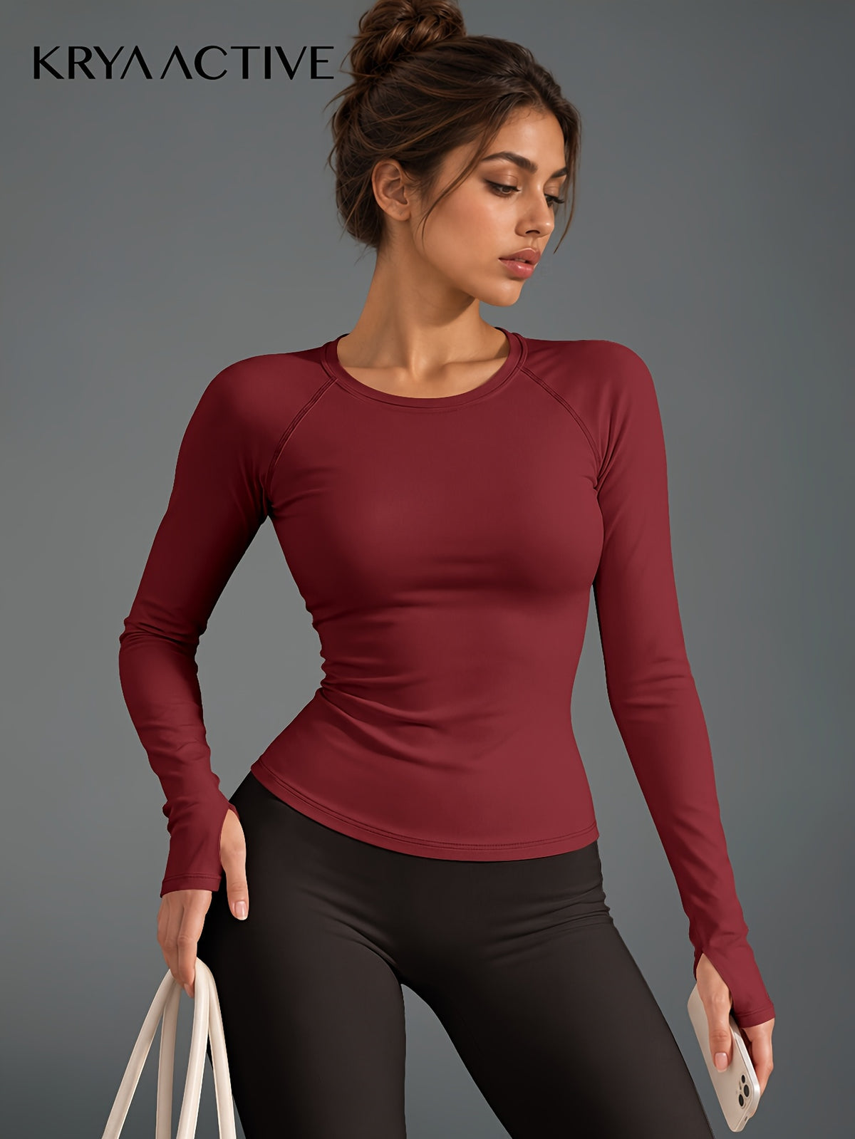 Raglan Thumbhole Base Layer Top - Red