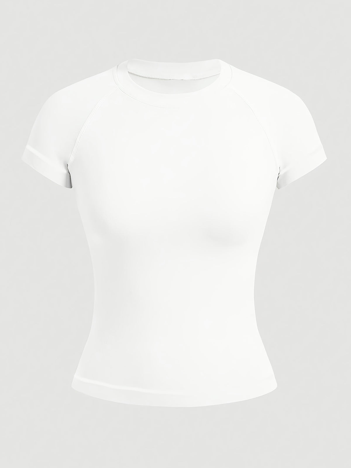 3 Pack Solid Fitted Athletic Tees - Black, White & Light Gray