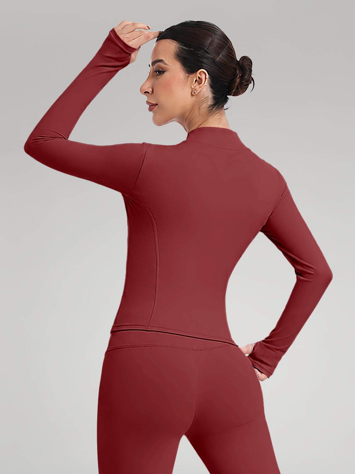2 Pack Thumbhole Zip Jackets - Burgundy & Black