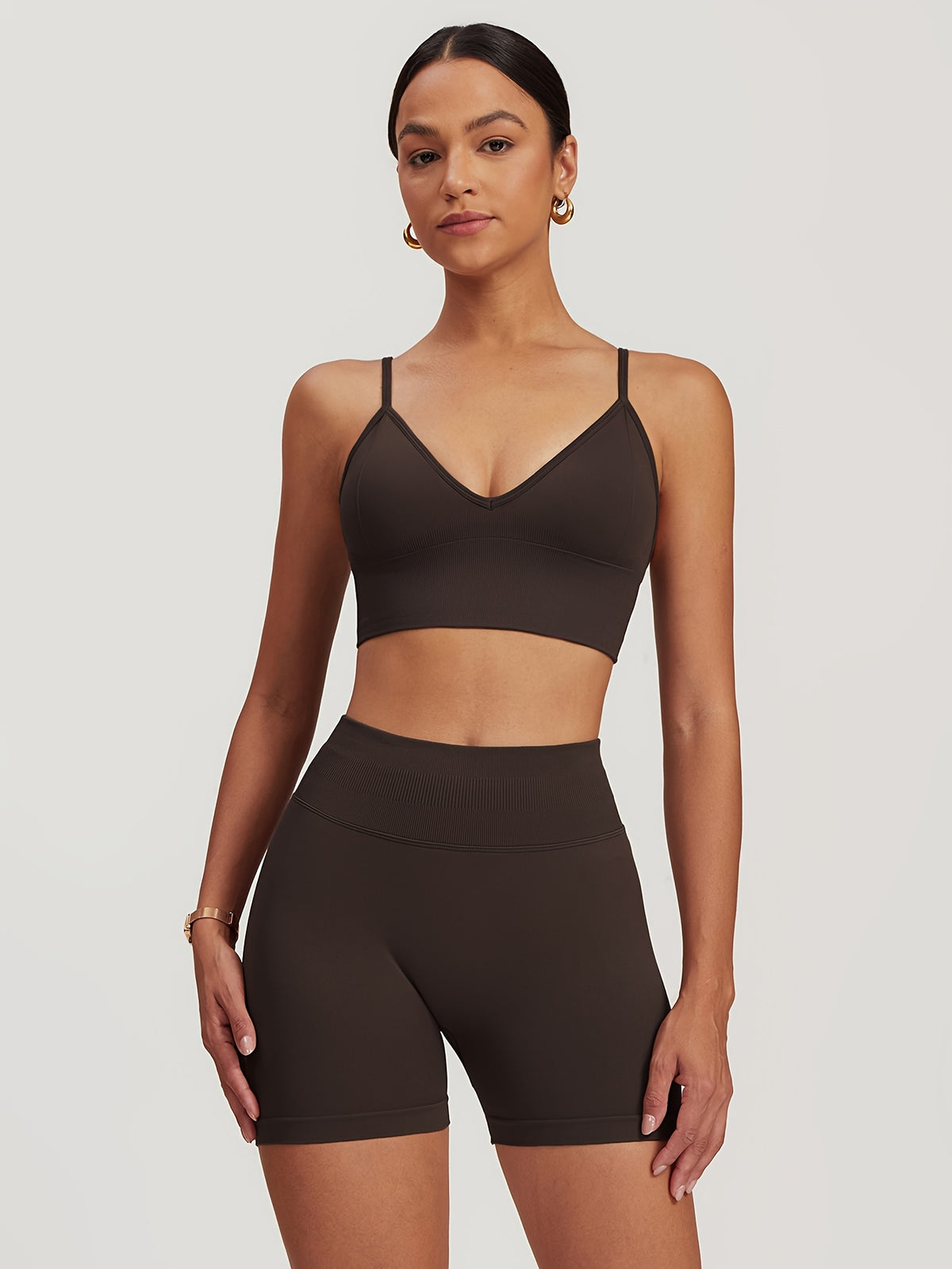 Seamless Cami Set - Dark Brown