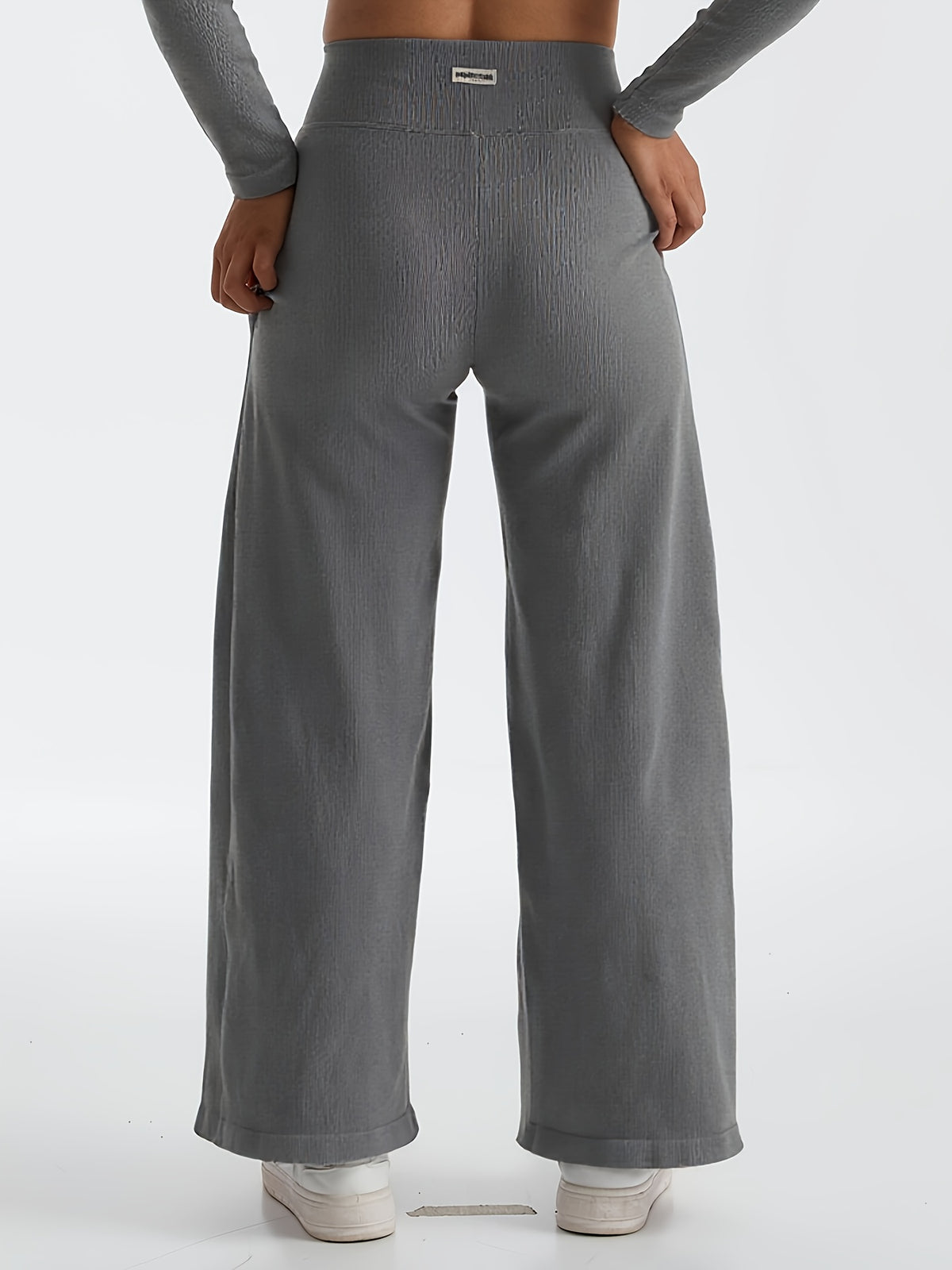 Quick Dry Straight Leg Yoga Pants - Grey