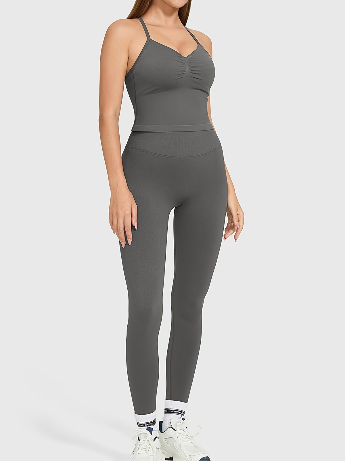Camisole Bra & Lifting Leggings Set - Grey