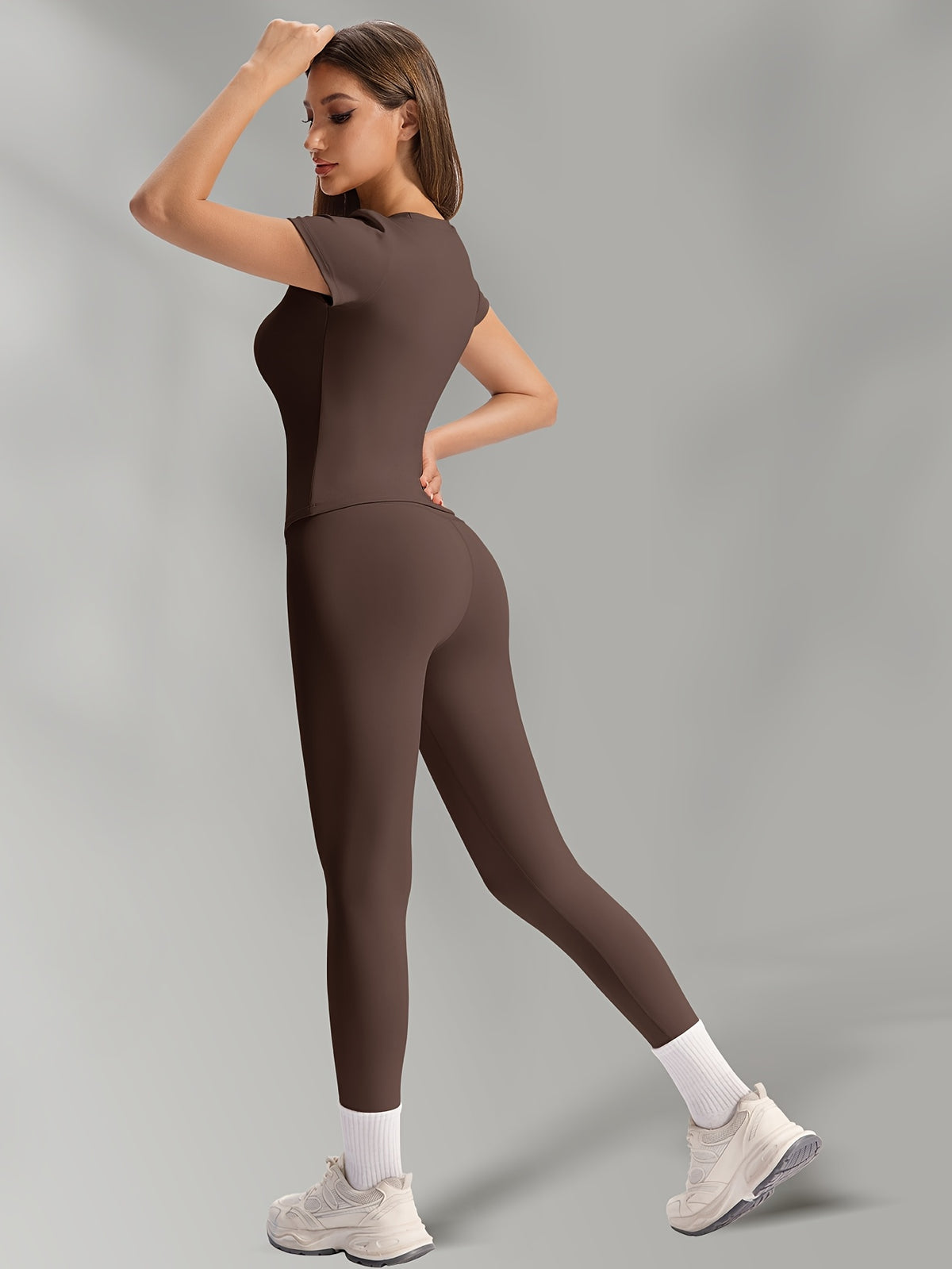 Buttery Soft High Waist Leggings - Brown