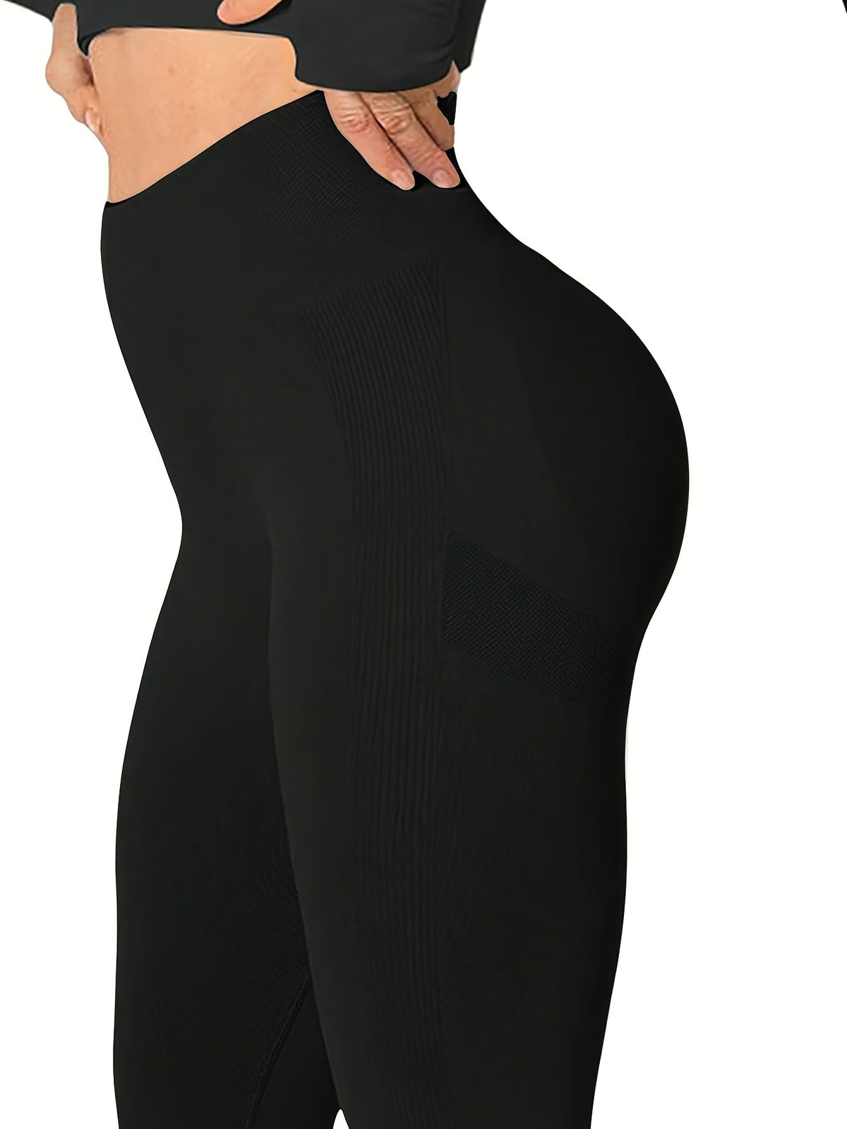 2 Pack Quick-Dry Wide Waist Leggings - Black & Wine Red