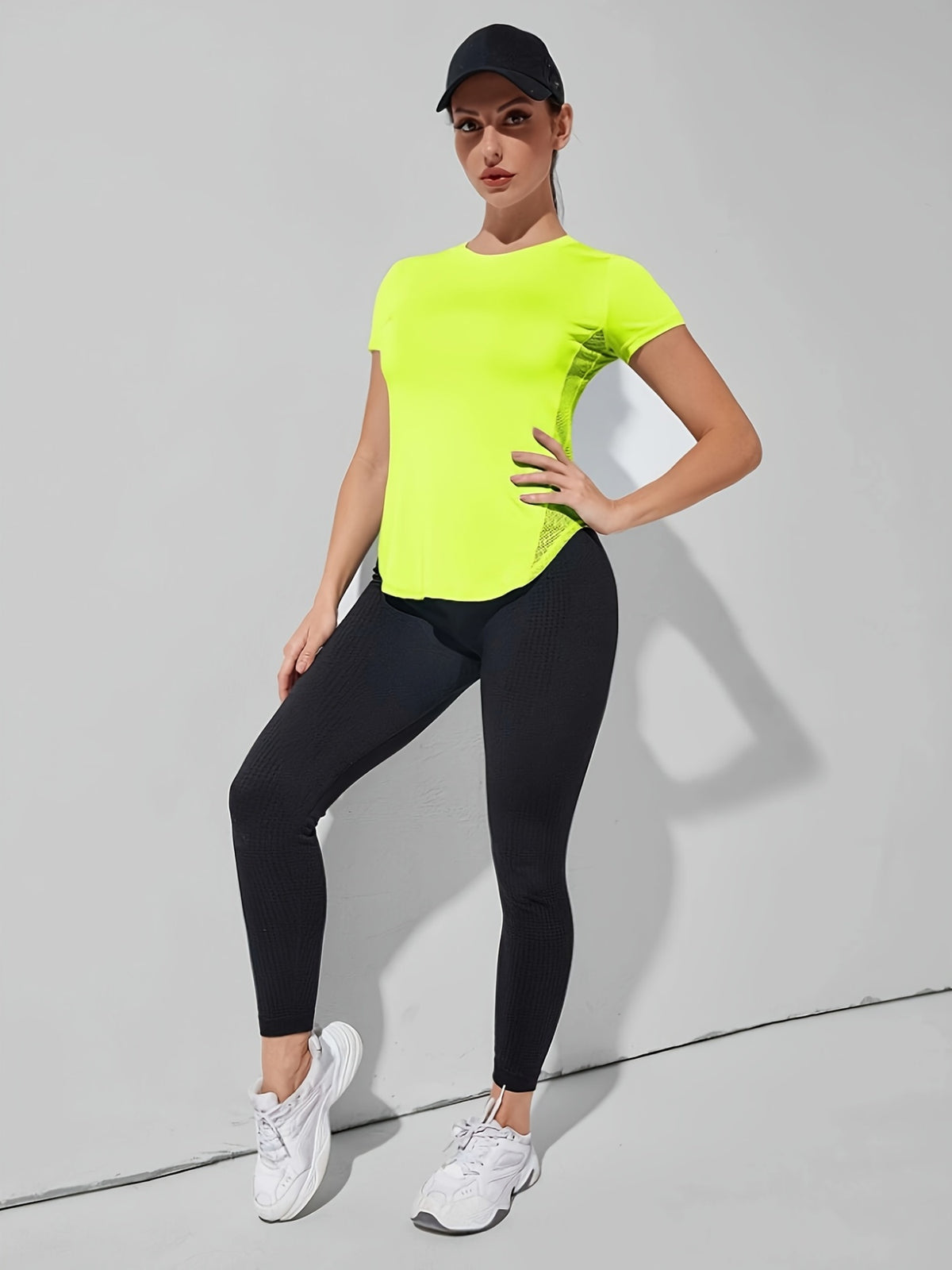Quick Dry Running Tee - Fluorescent Green