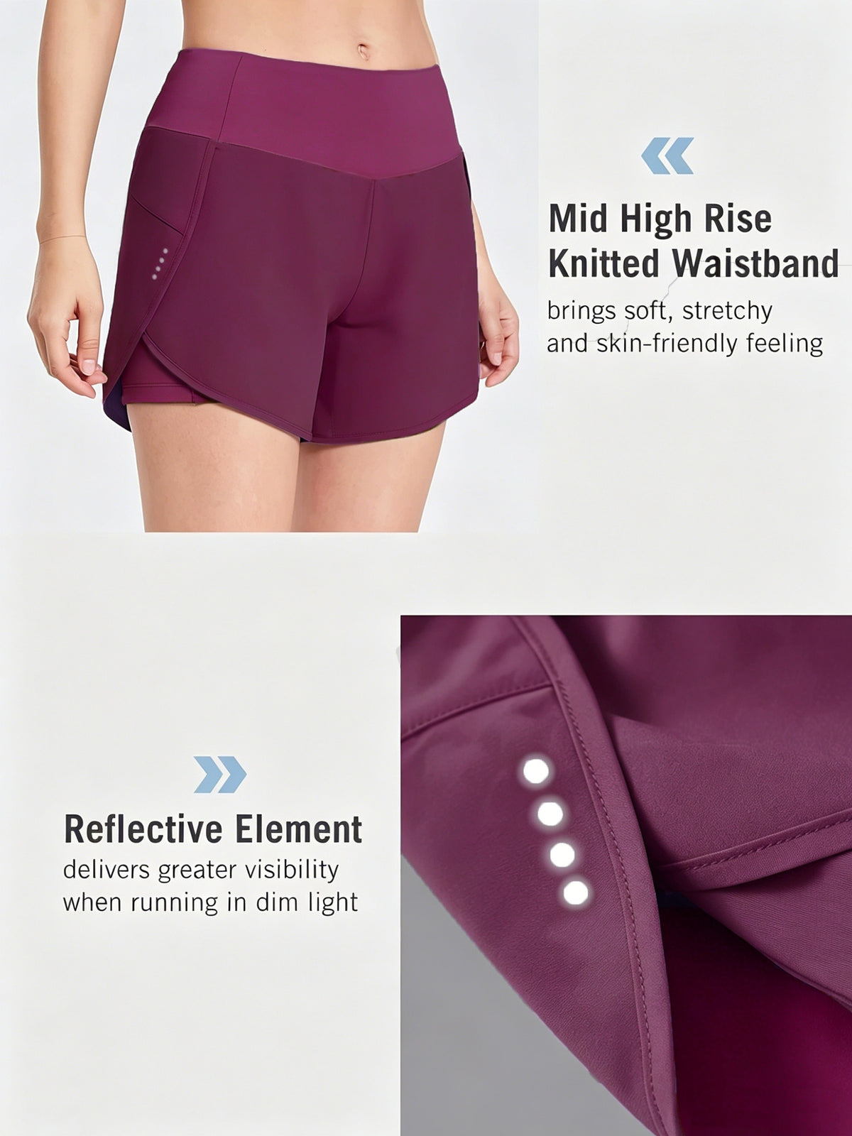 Pocket Anti-Sheer High Waist Running Shorts - Fuchsia