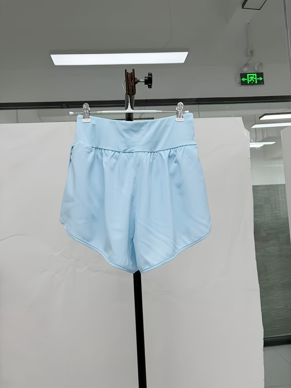 Loose Fit Yoga Shorts - Light Blue