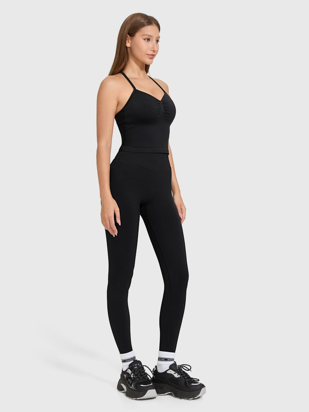 Camisole Bra & Lifting Leggings Set - Black