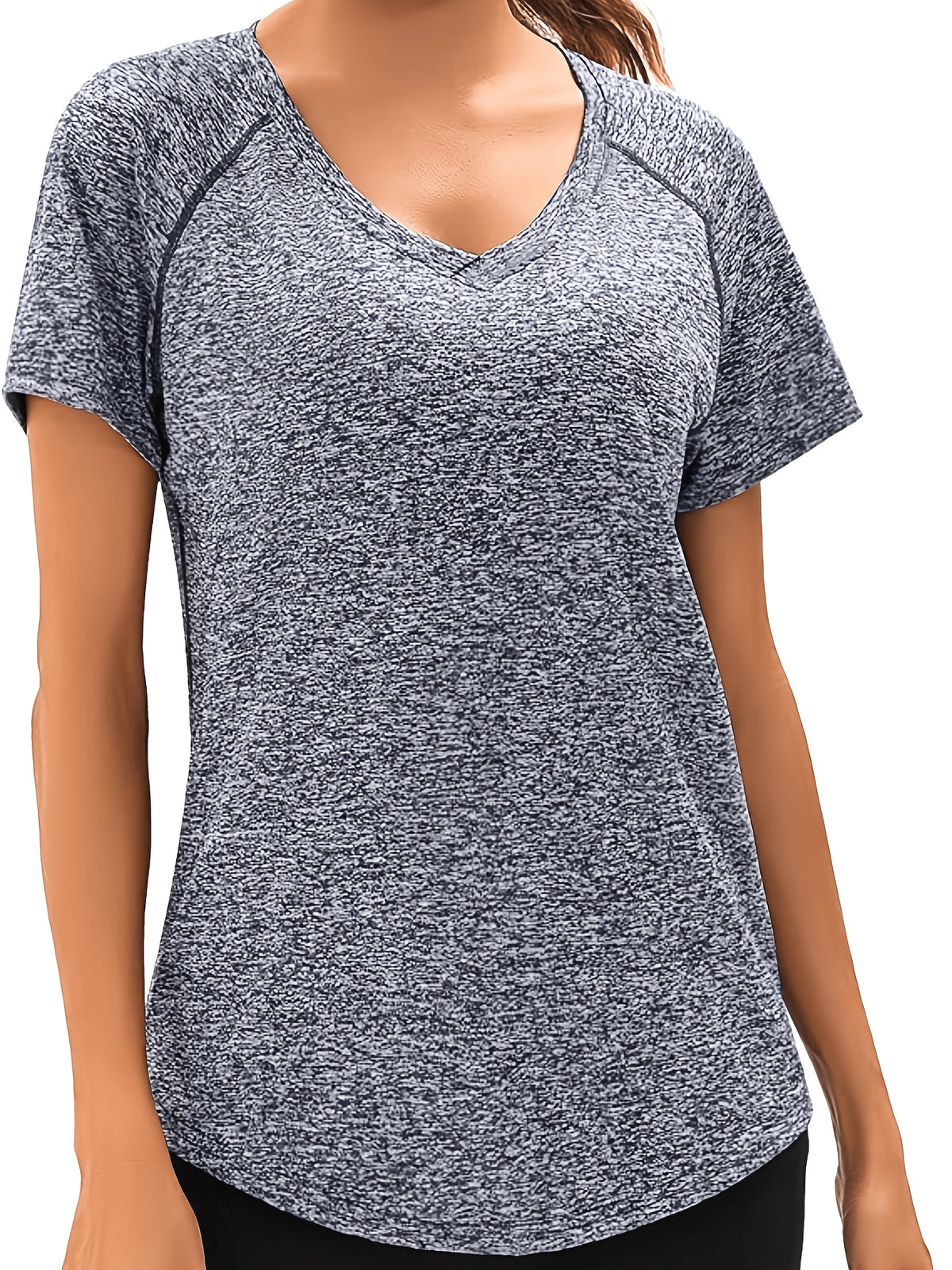 Raglan Sleeve Relaxed Sports Tee - Dark Blue