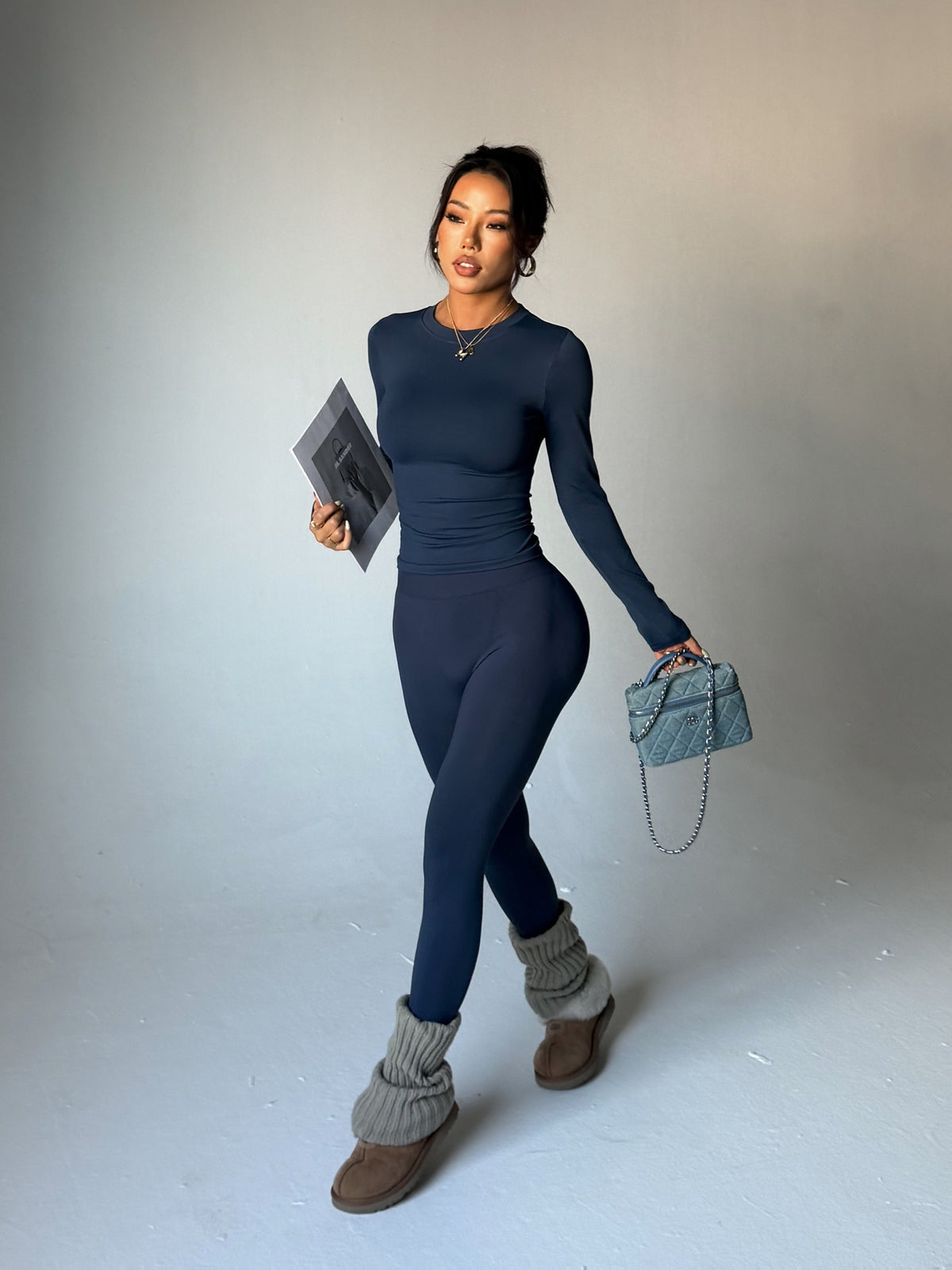 Long Sleeve Crop Top & Leggings Set