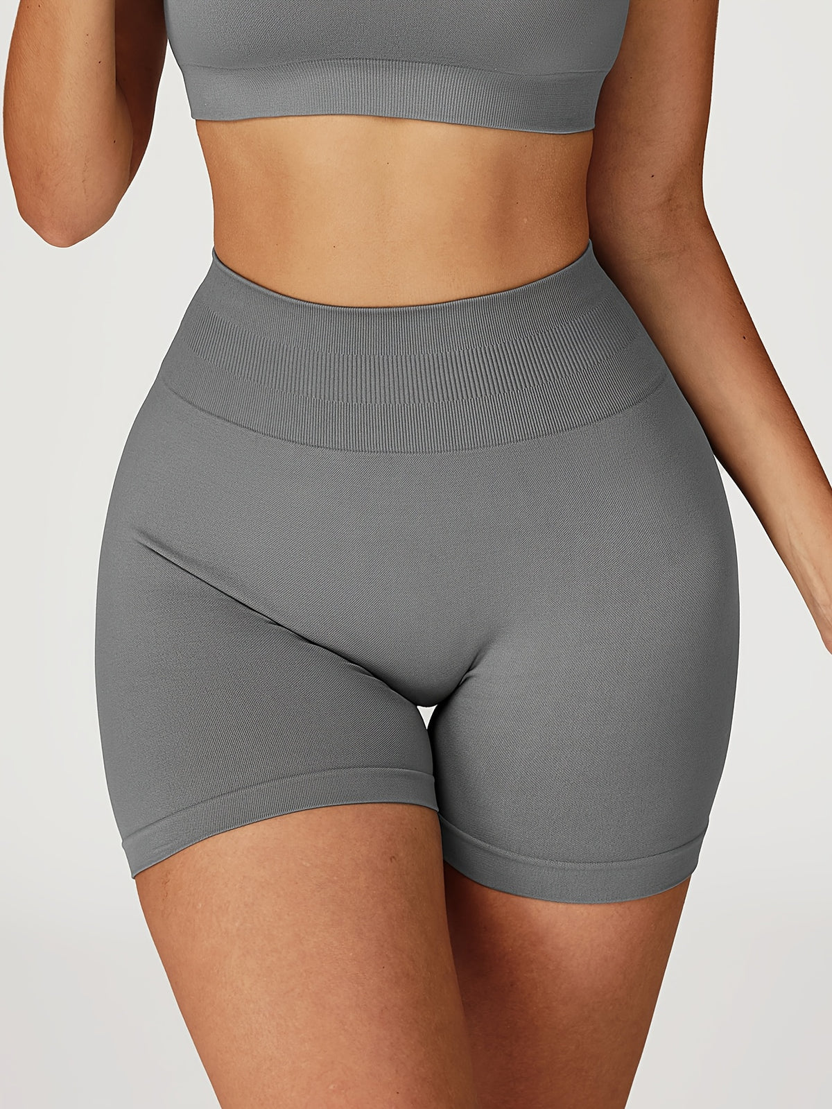 Cropped Cami & Shorts Set - Lead Grey