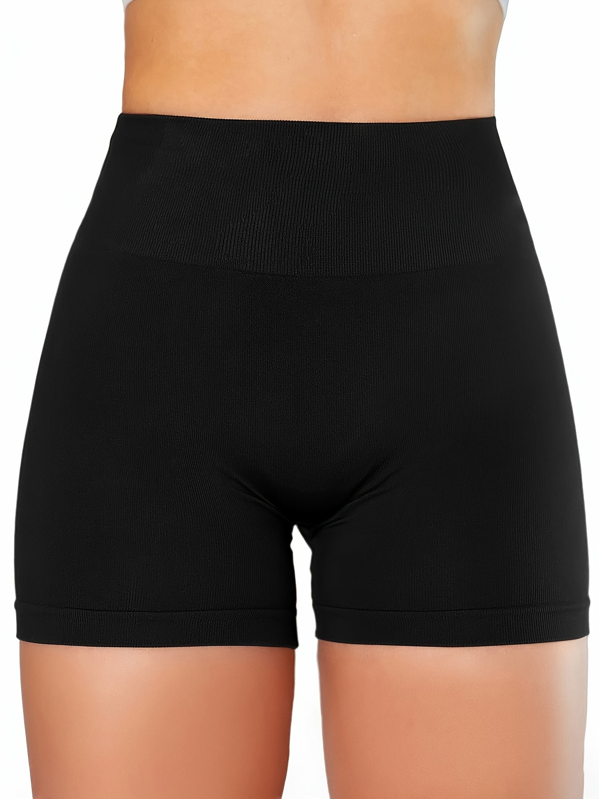 2 Pack Seamless Biker Shorts - Black+Purplish Blue