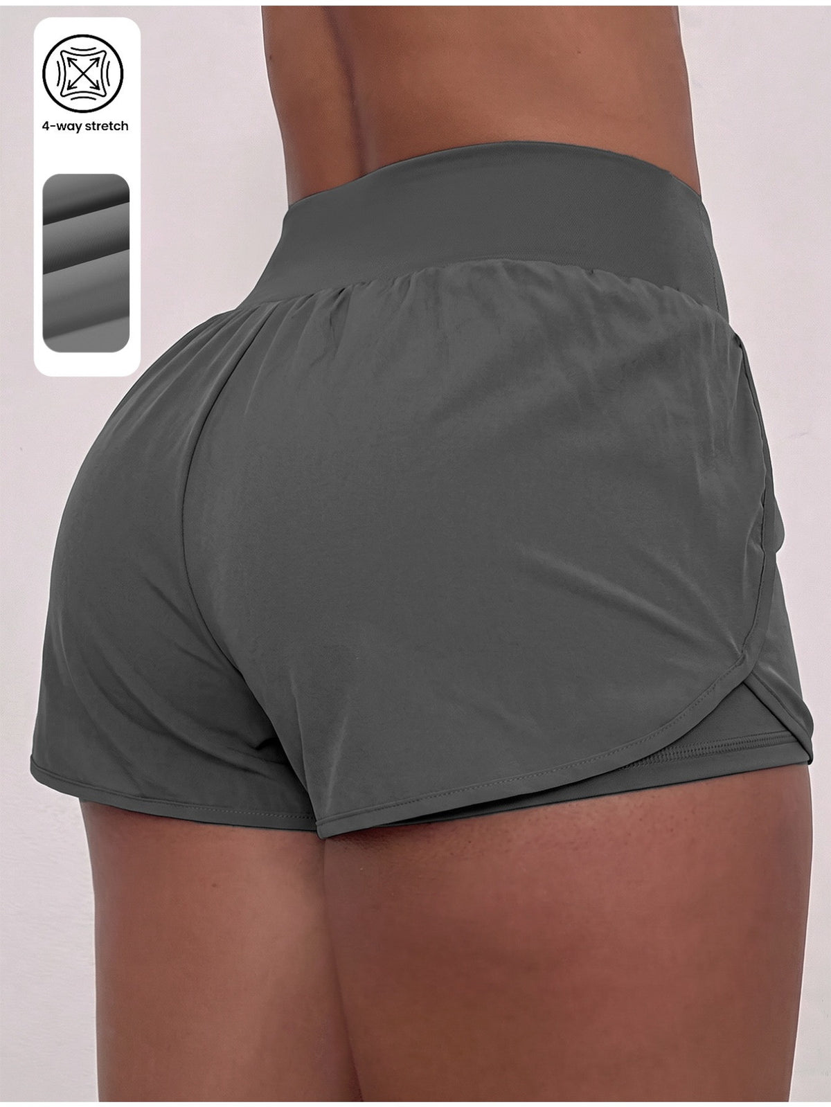 Pocket 2-in-1 Anti-Peek Sport Skort - Grey