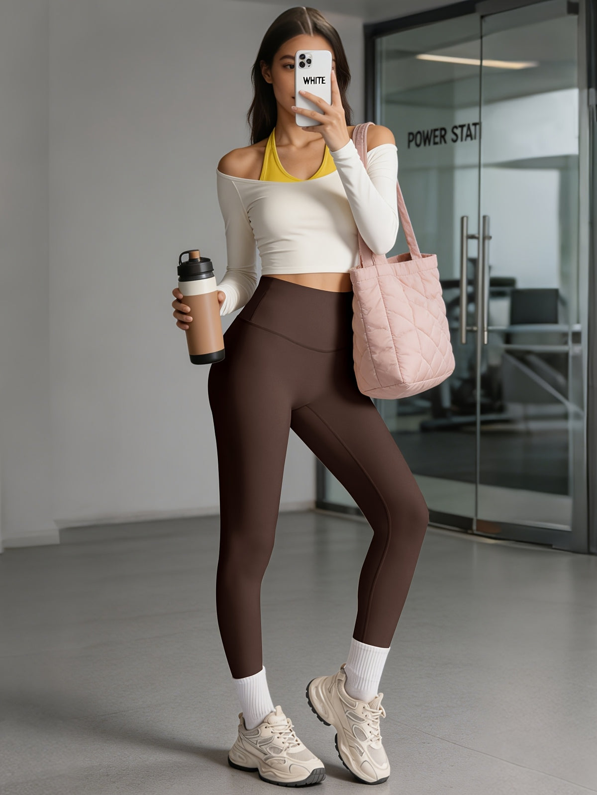 Buttery Soft High Waist Leggings - Brown