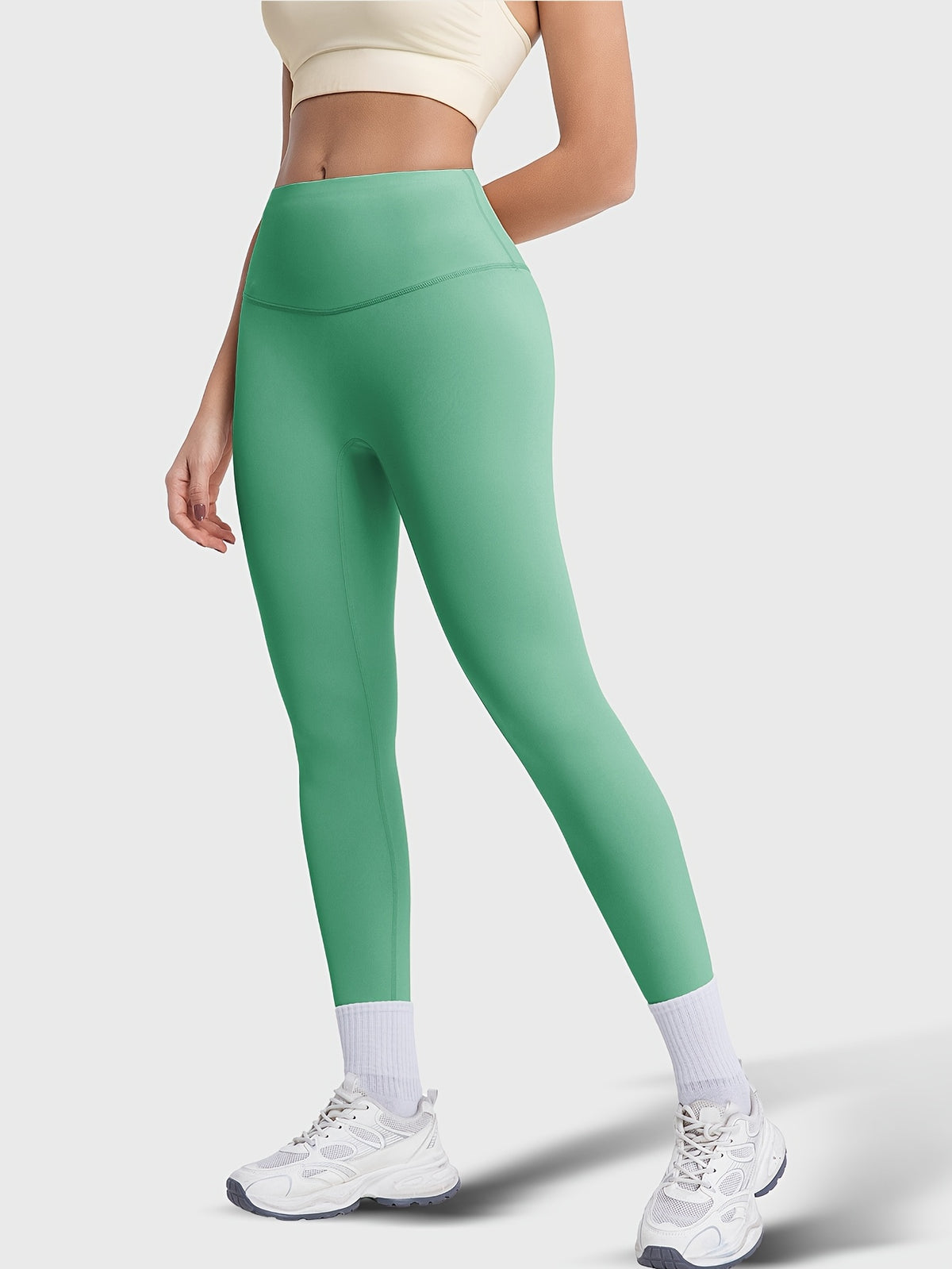 Crew Neck Tee & Leggings Set - Mint Green